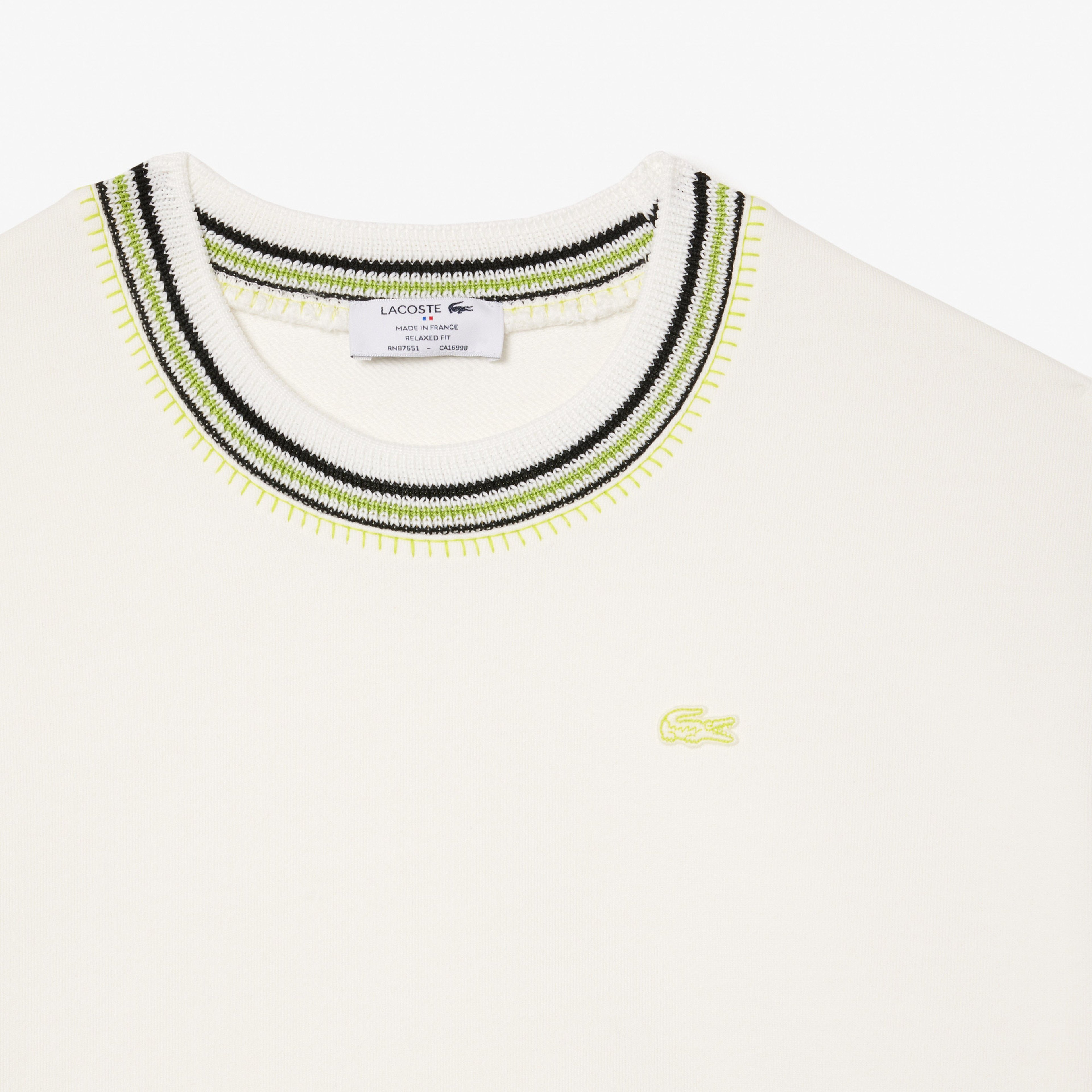 Kadın Relaxed Fit Bisiklet Yaka Beyaz Sweatshirt