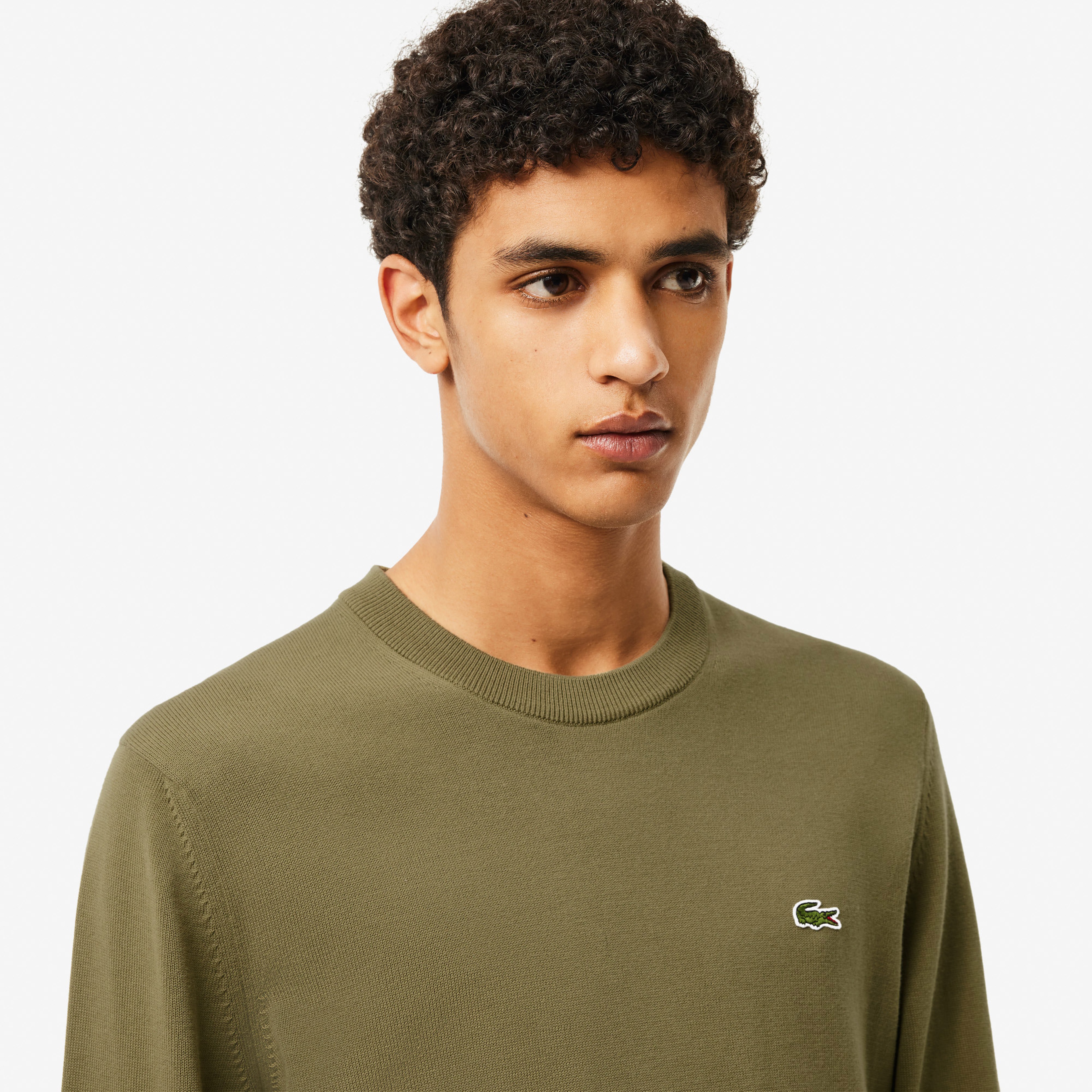 Monochrome Cotton Crew Neck Sweater