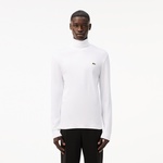 Erkek Regular Fit Boğazlı Yaka Beyaz T-Shirt
