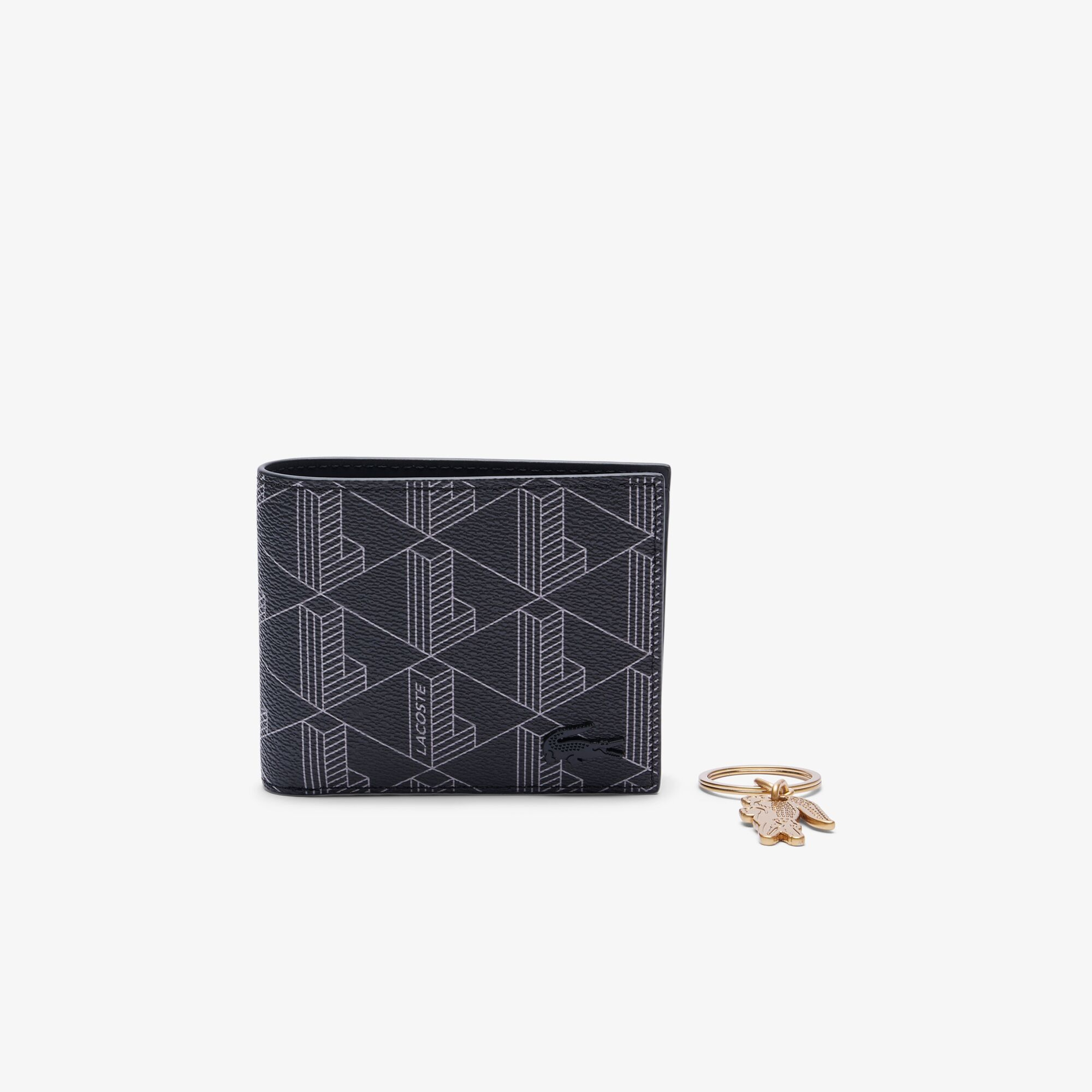 Lacoste The Blend Erkek Monogram Siyah Cüzdan