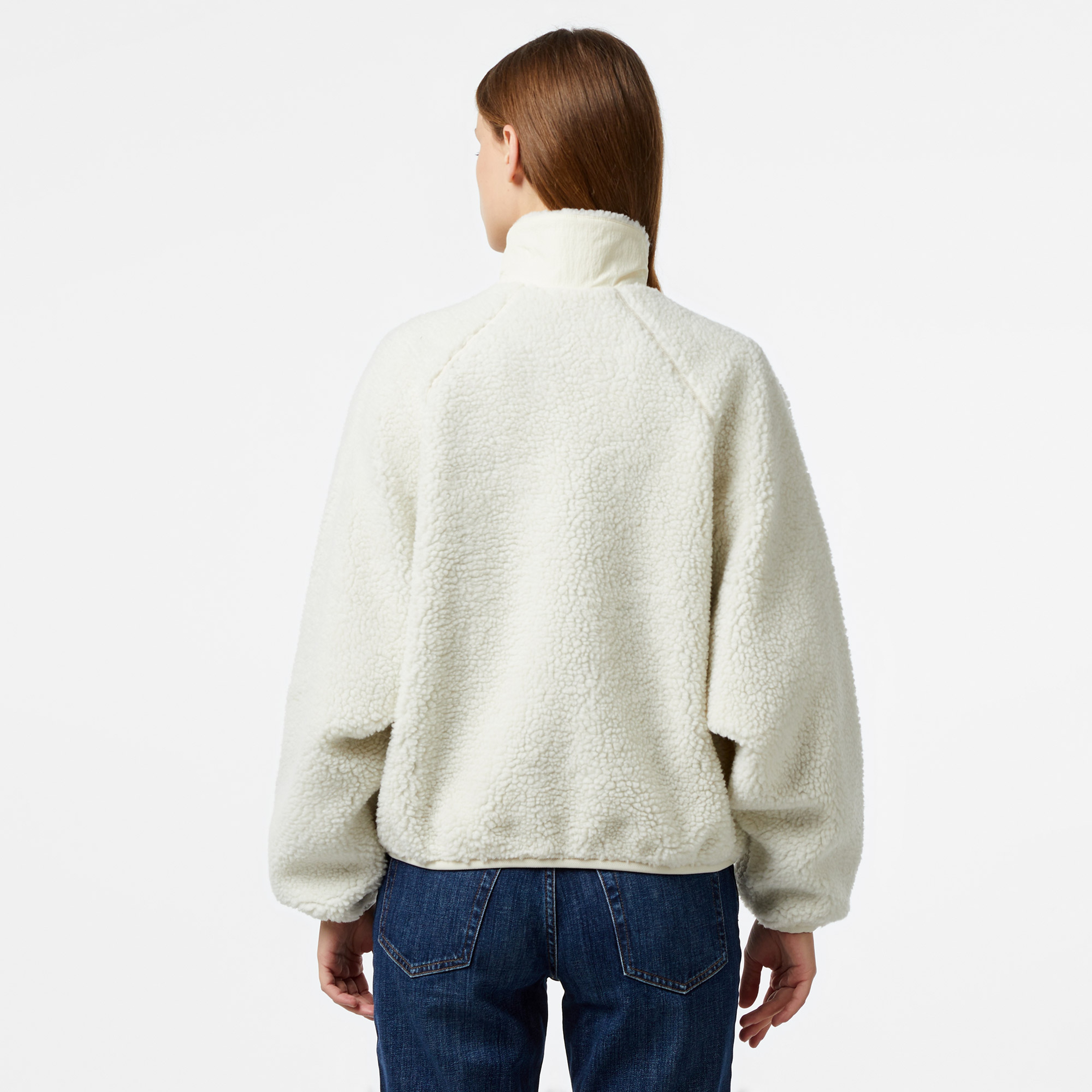 ヒトミ様 ブルゾン Sオフ白 Tommy Jeans Teddy Kadın Beyaz CeketMDW0DW18303| Occasion