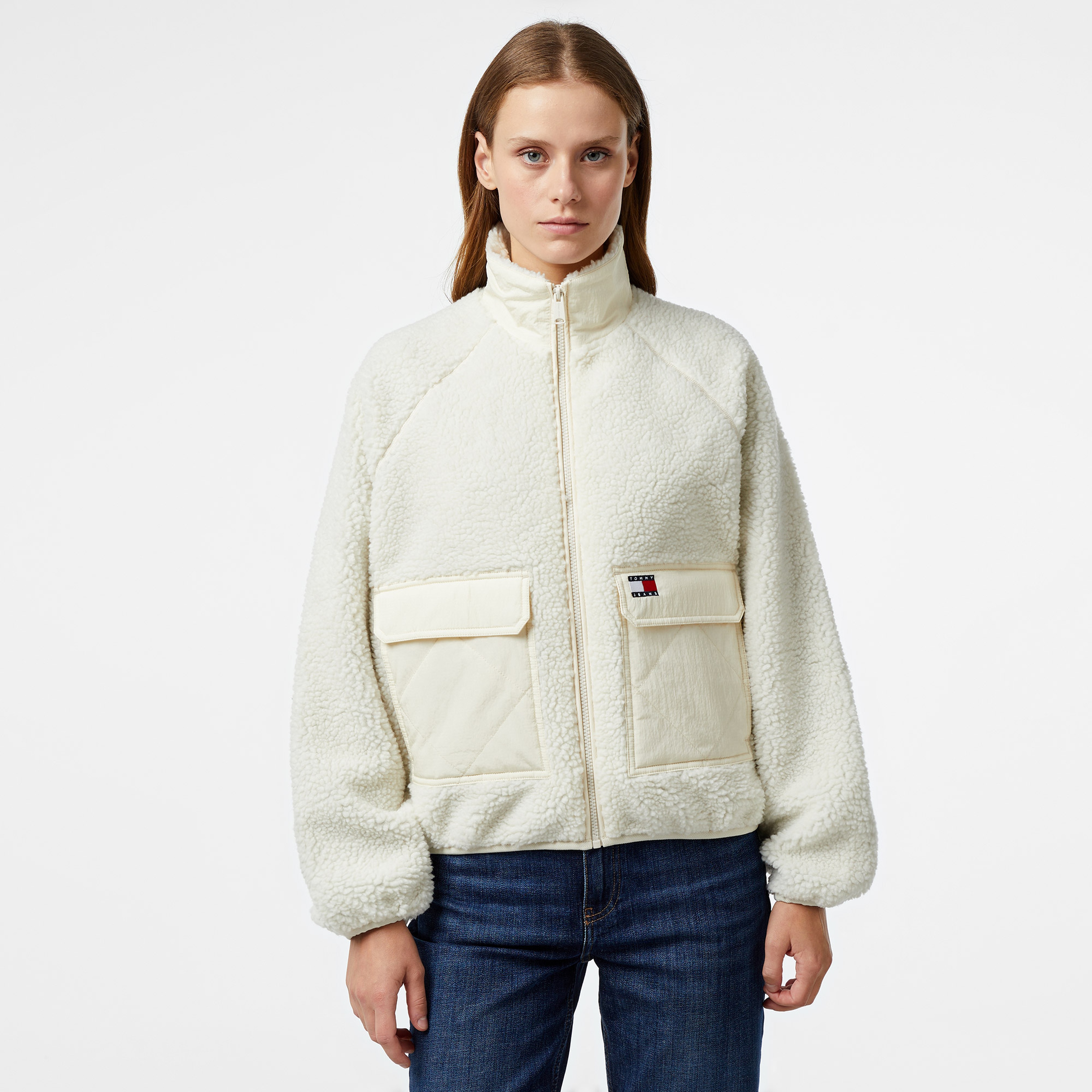 Tommy Jeans Teddy Kadın Beyaz CeketMDW0DW18303| Occasion