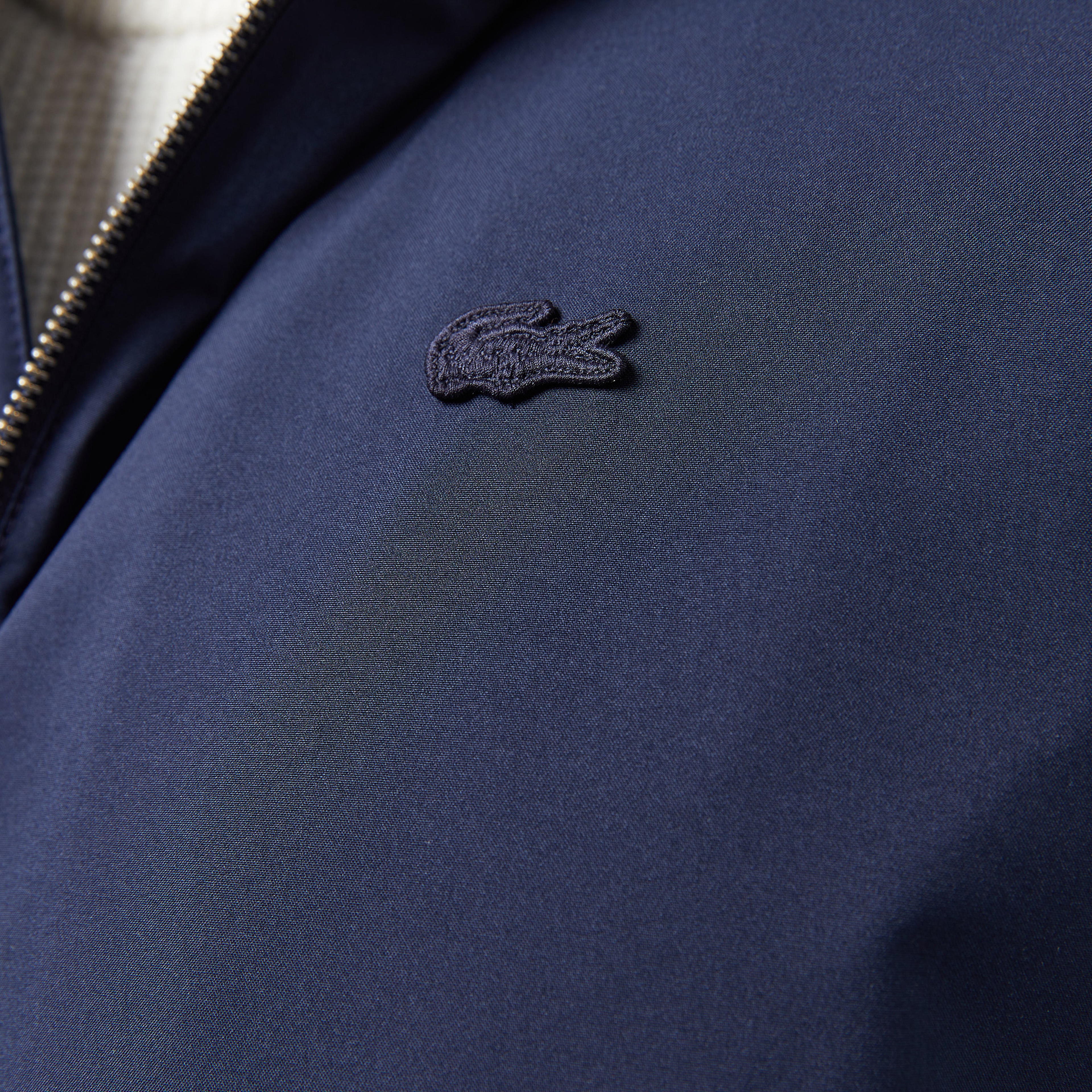 Lacoste Kapüşonlu Erkek Lacivert Mont