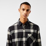 Lacoste Erkek Regular Fit Ekose Siyah Gömlek