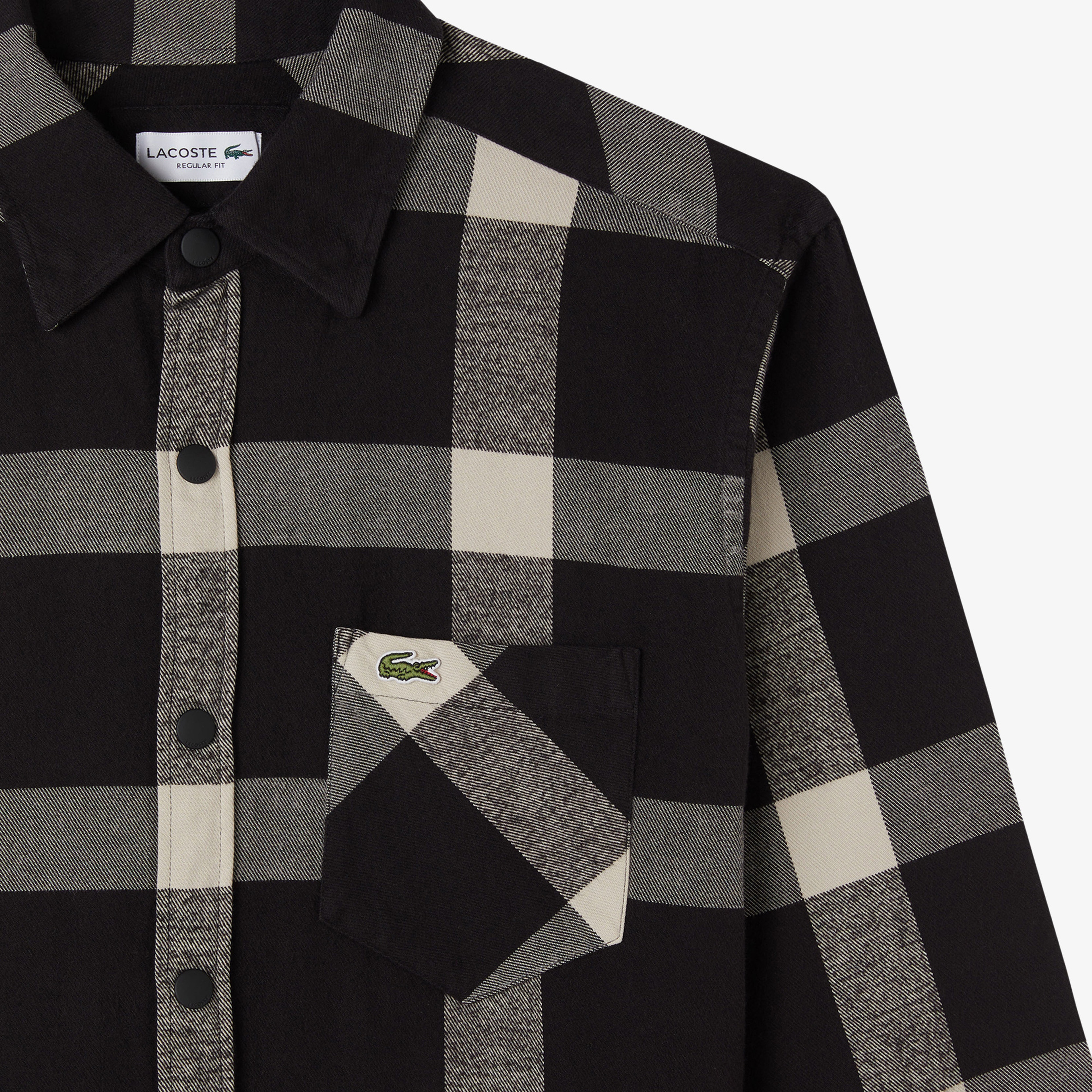 Lacoste Erkek Regular Fit Ekose Siyah Gömlek