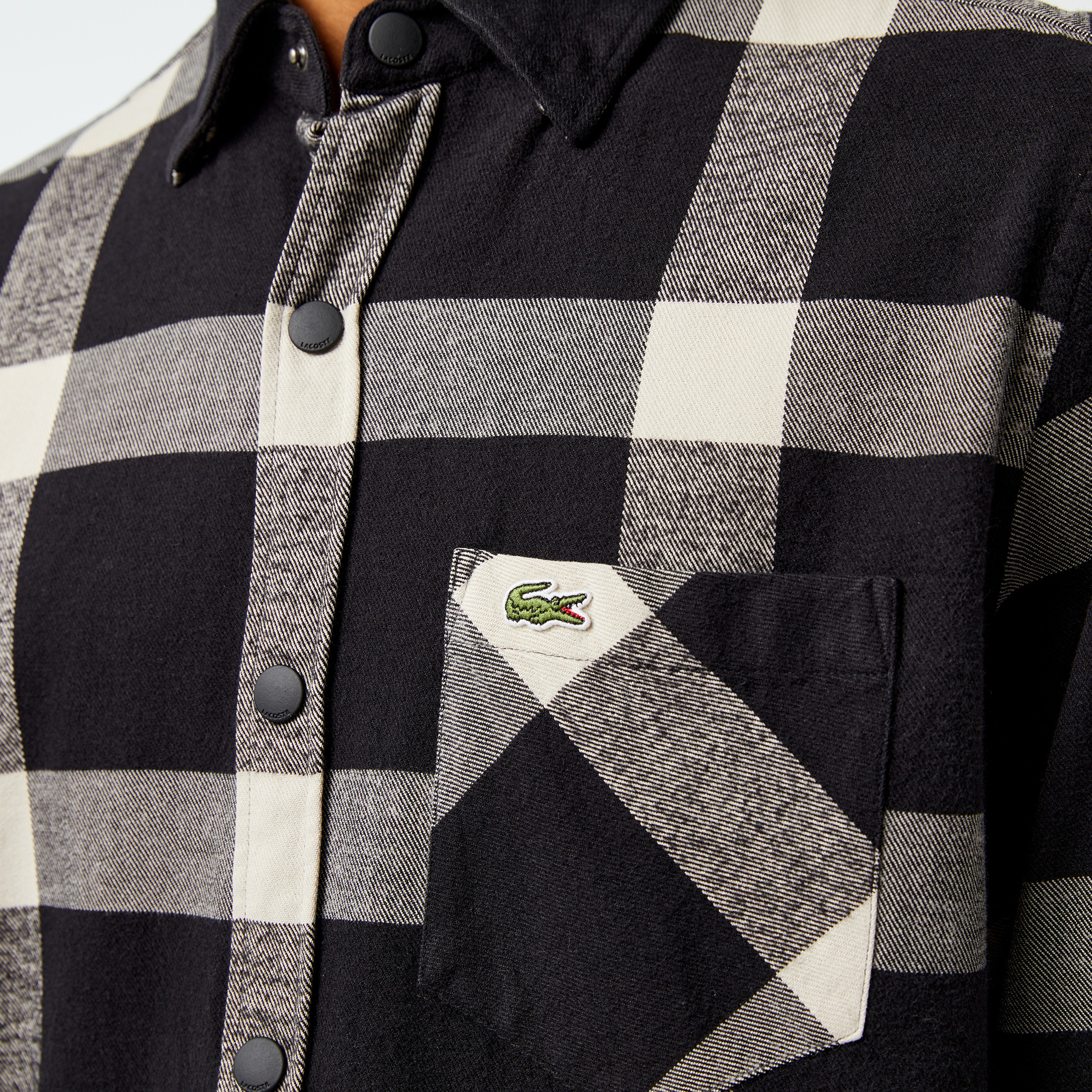 Lacoste Erkek Regular Fit Ekose Siyah Gömlek