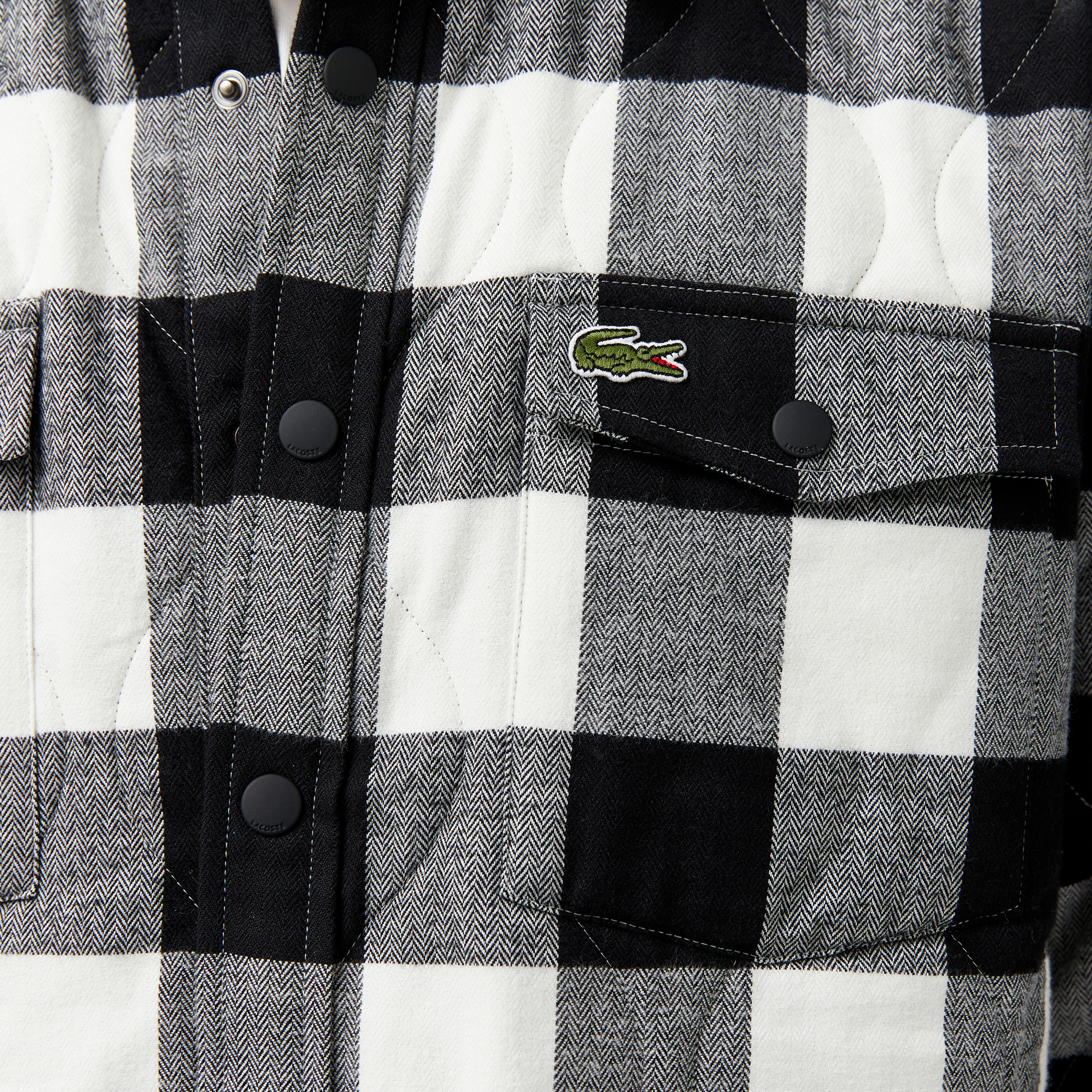 Lacoste Ekose Kareli Erkek Siyah Gömlek