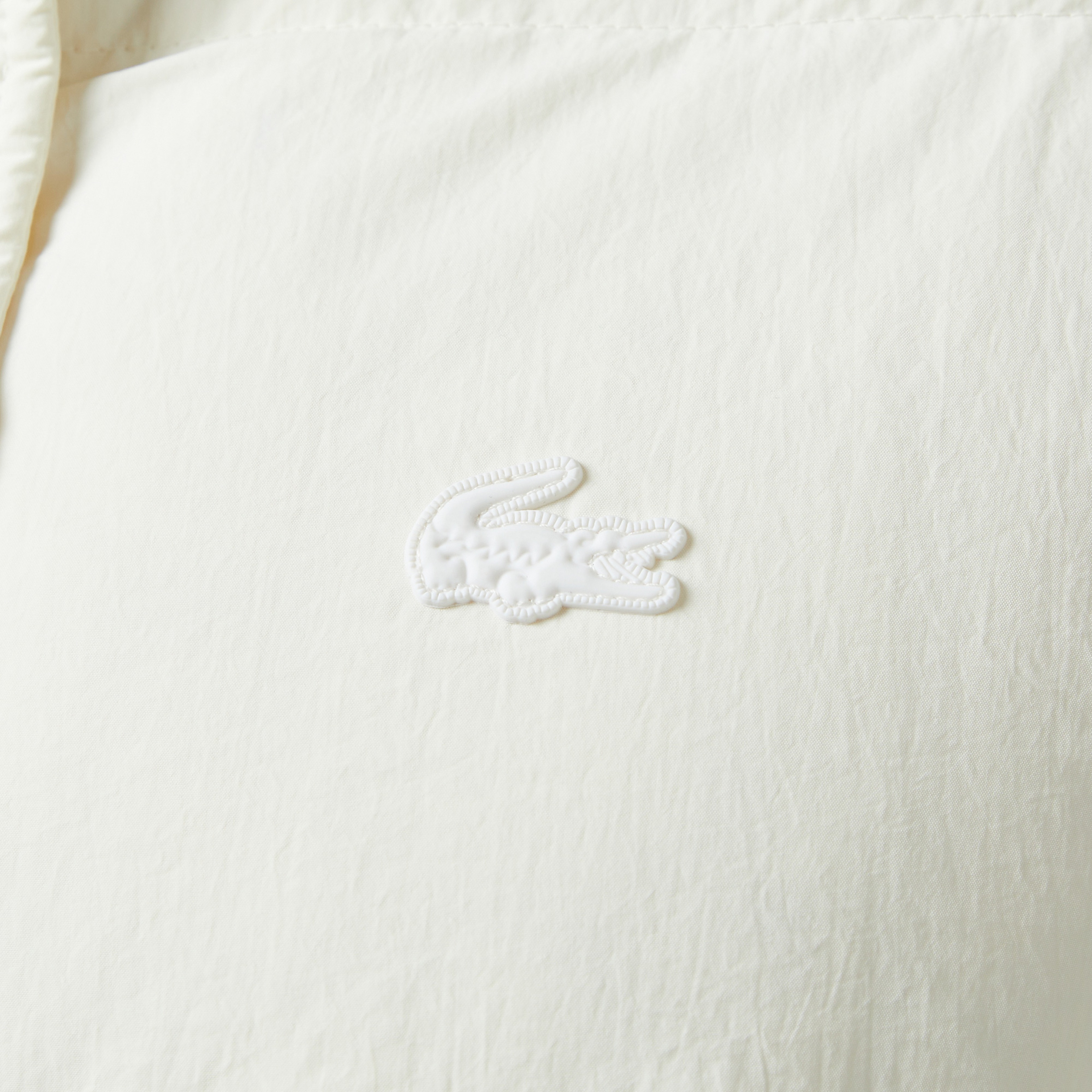 Lacoste Kadın Kapüşonlu Beyaz Mont