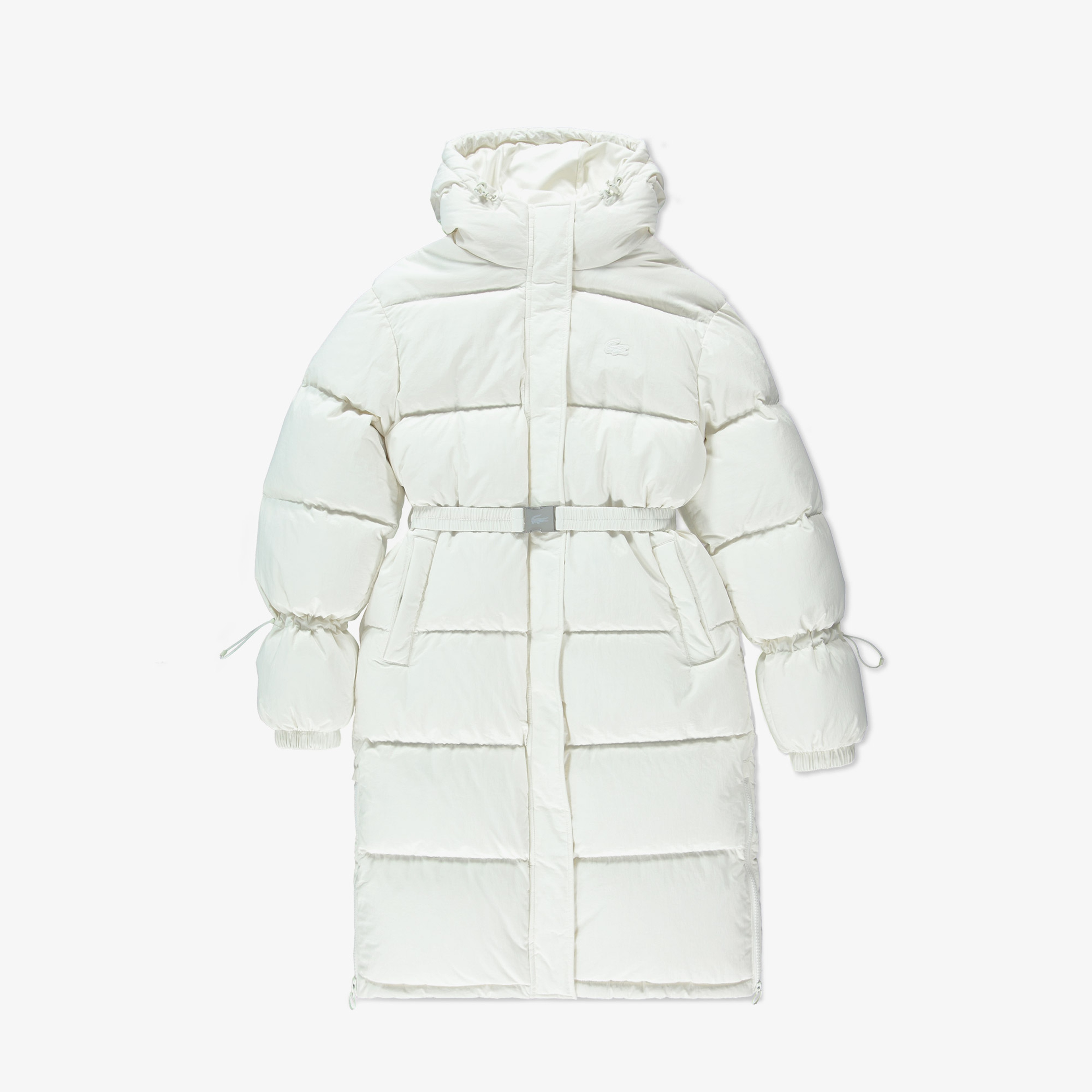 Lacoste Kadın Kapüşonlu Beyaz Mont