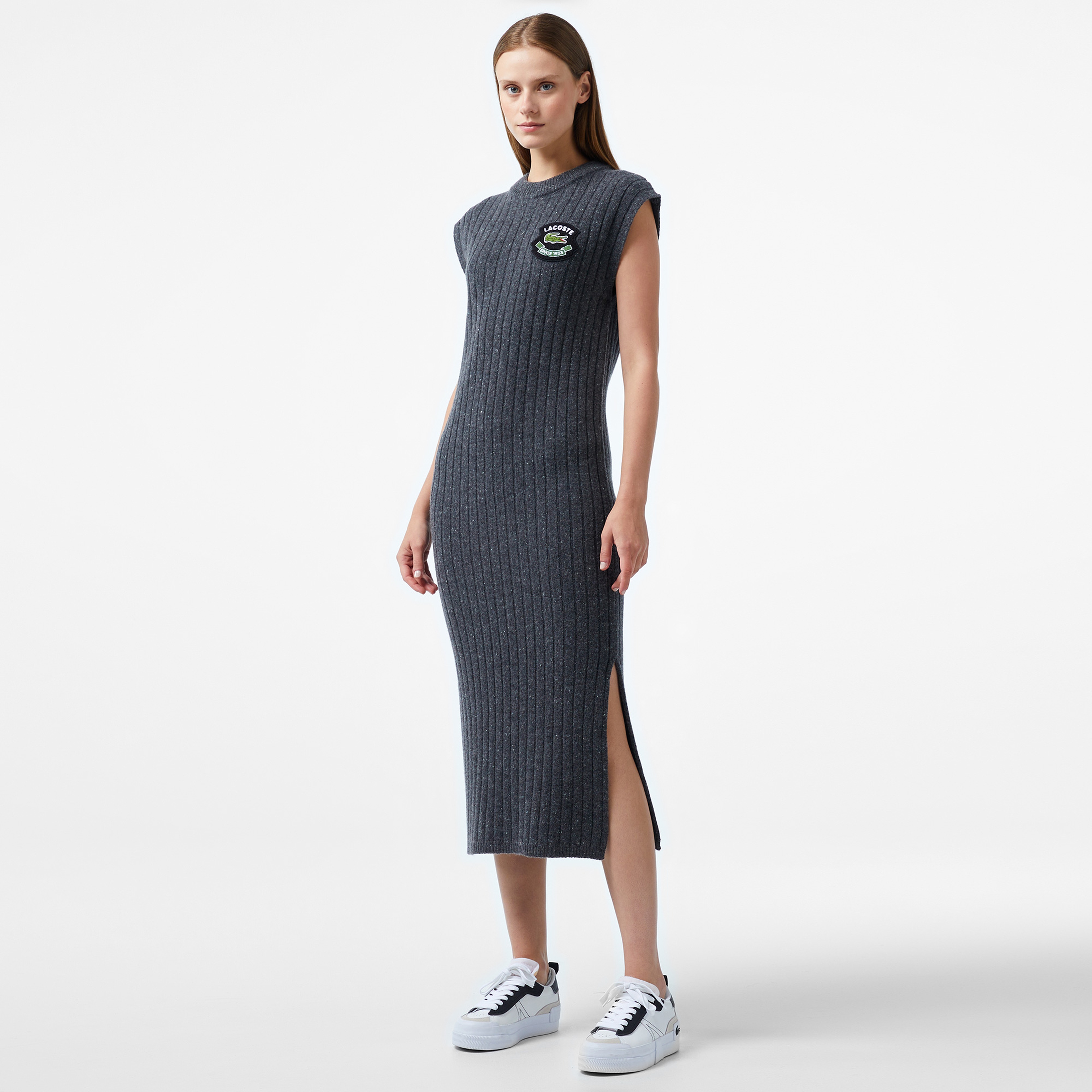 Lacoste Kadın Gri Elbise