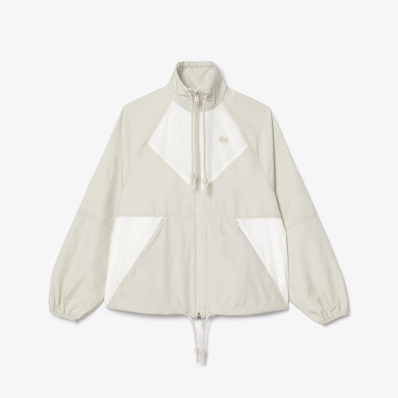 Kadın Relaxed Fit Kapüşonlu Gri Rüzgarlık