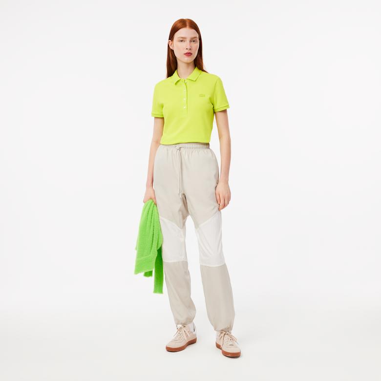 Kadın Straight Fit Renk Bloklu Gri Eşofman Altı