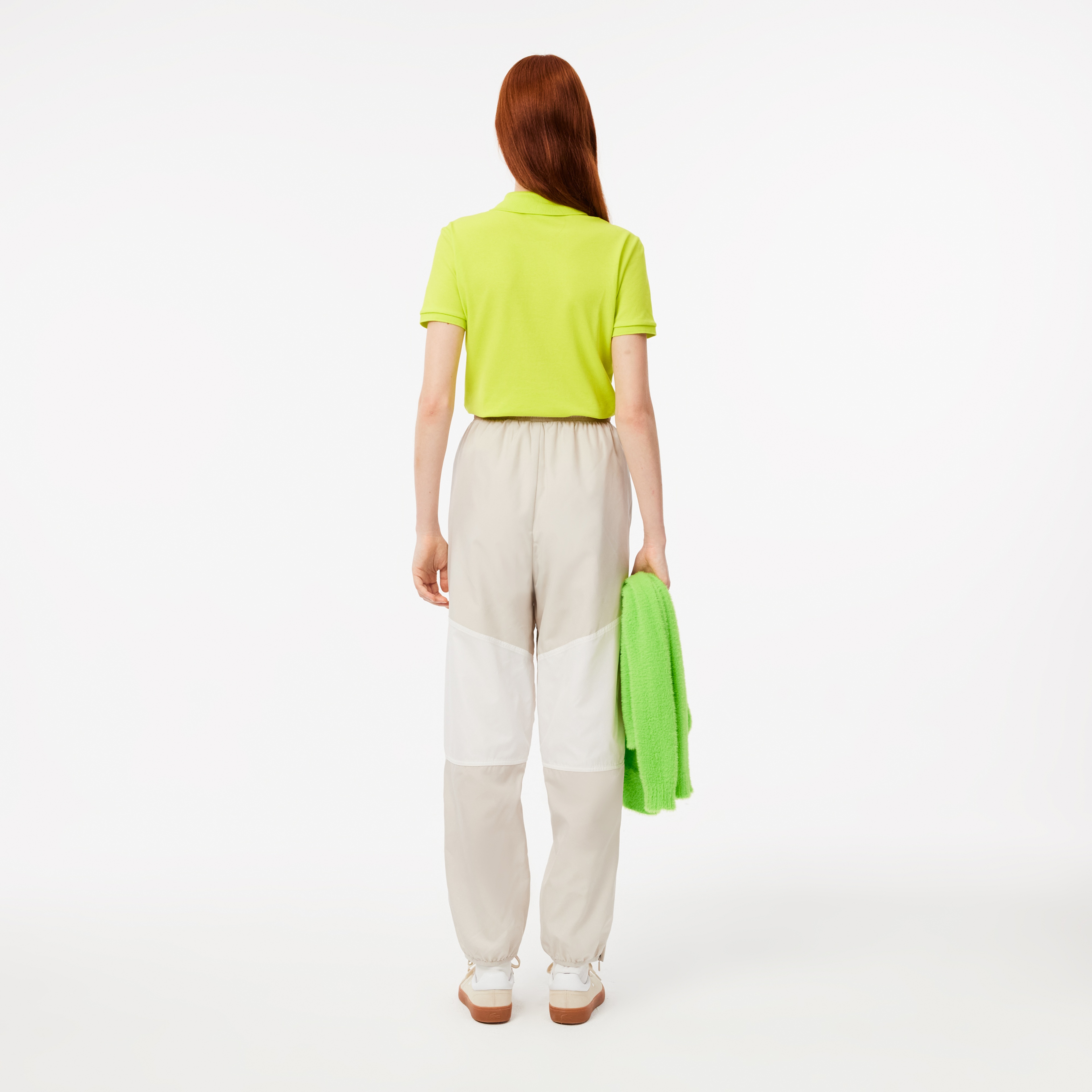 Kadın Straight Fit Renk Bloklu Gri Eşofman Altı