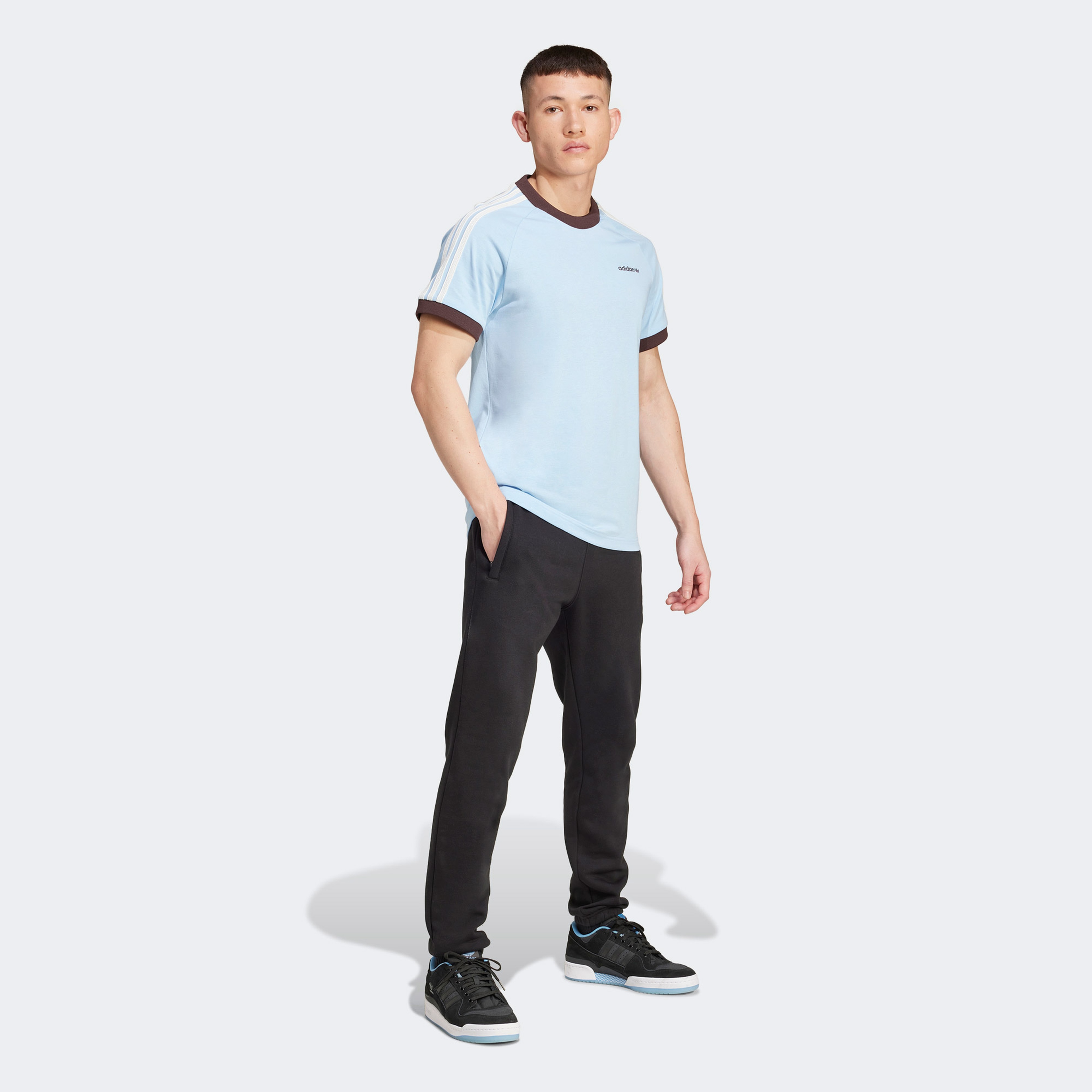 adidas Originals 80S Premium 3 Stripes Erkek Mavi T-ShirtXLJC6512