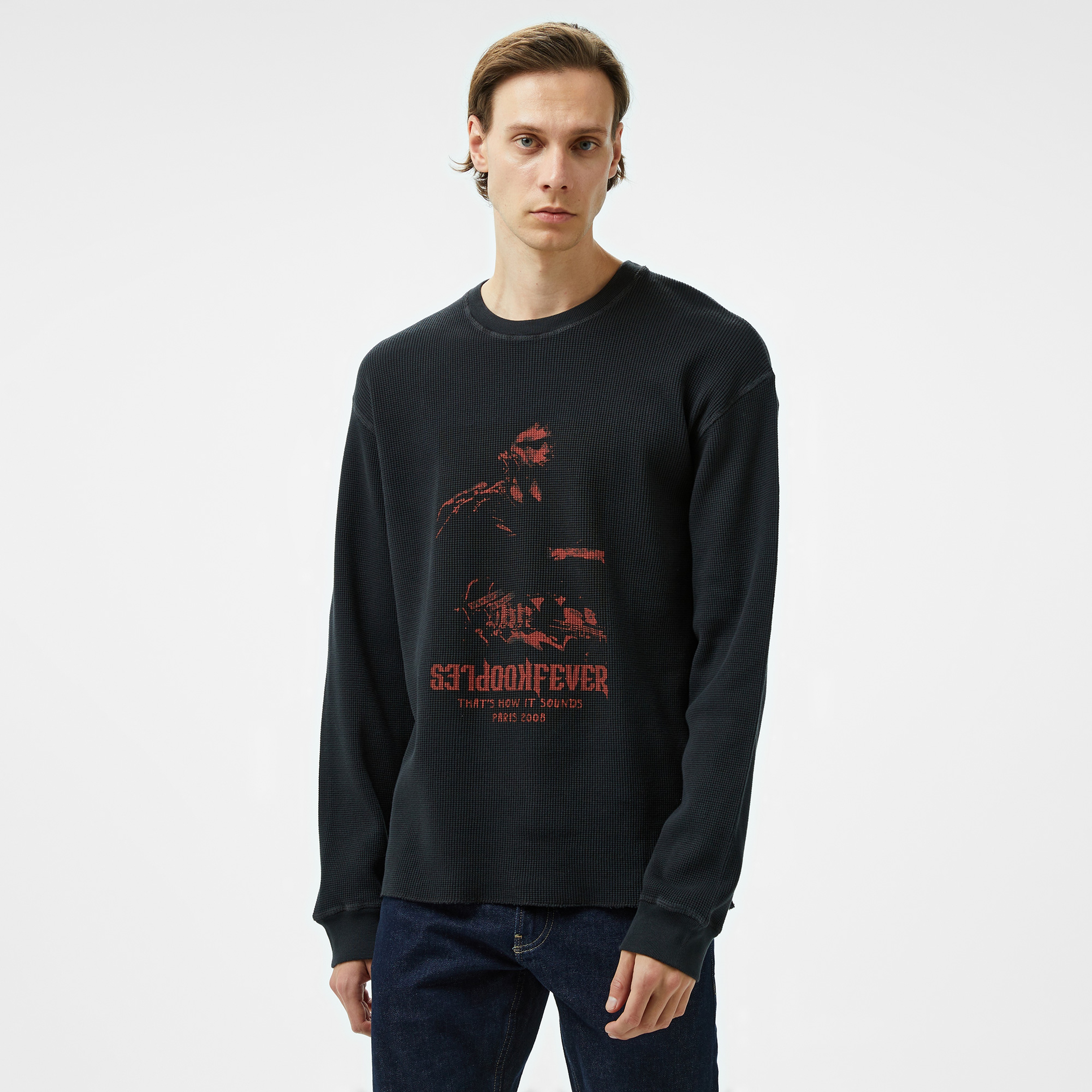 The Kooples Classic Erkek Siyah Sweatshirt