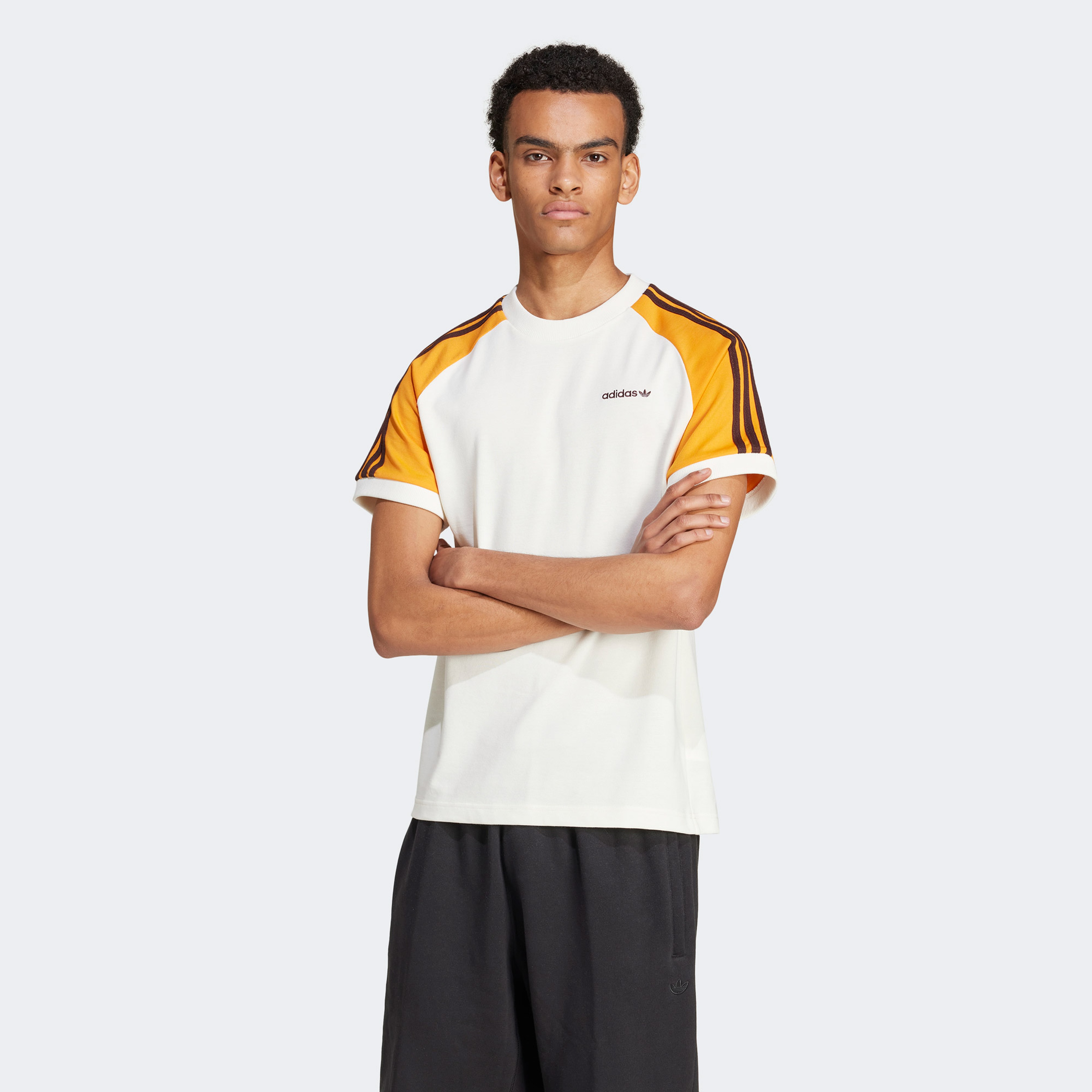 adidas Originals 80S Premium 3 Stripes Erkek Beyaz T-Shirt