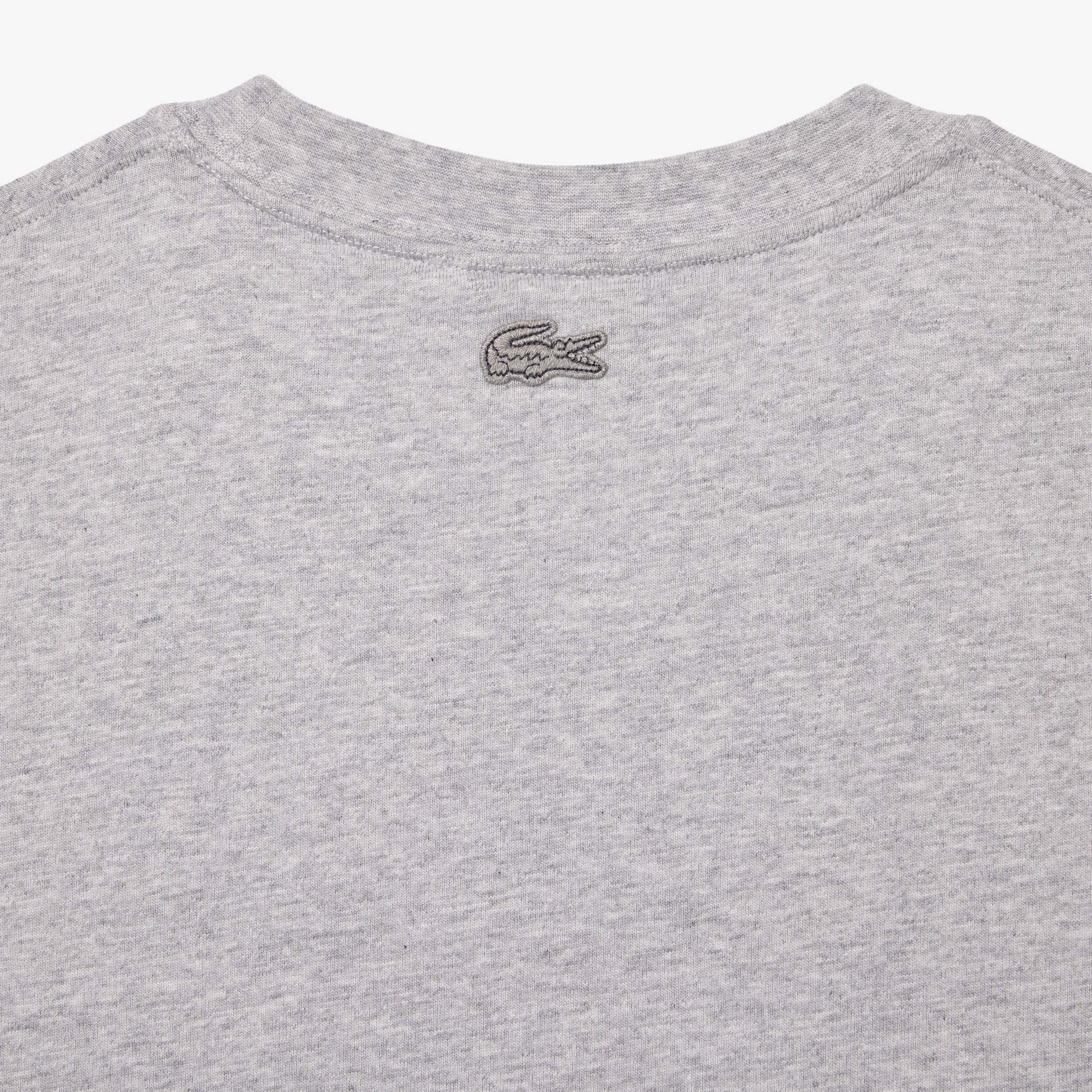 CLOT Unisex Classic Fit Bisiklet Yaka Baskılı Gri T-Shirt