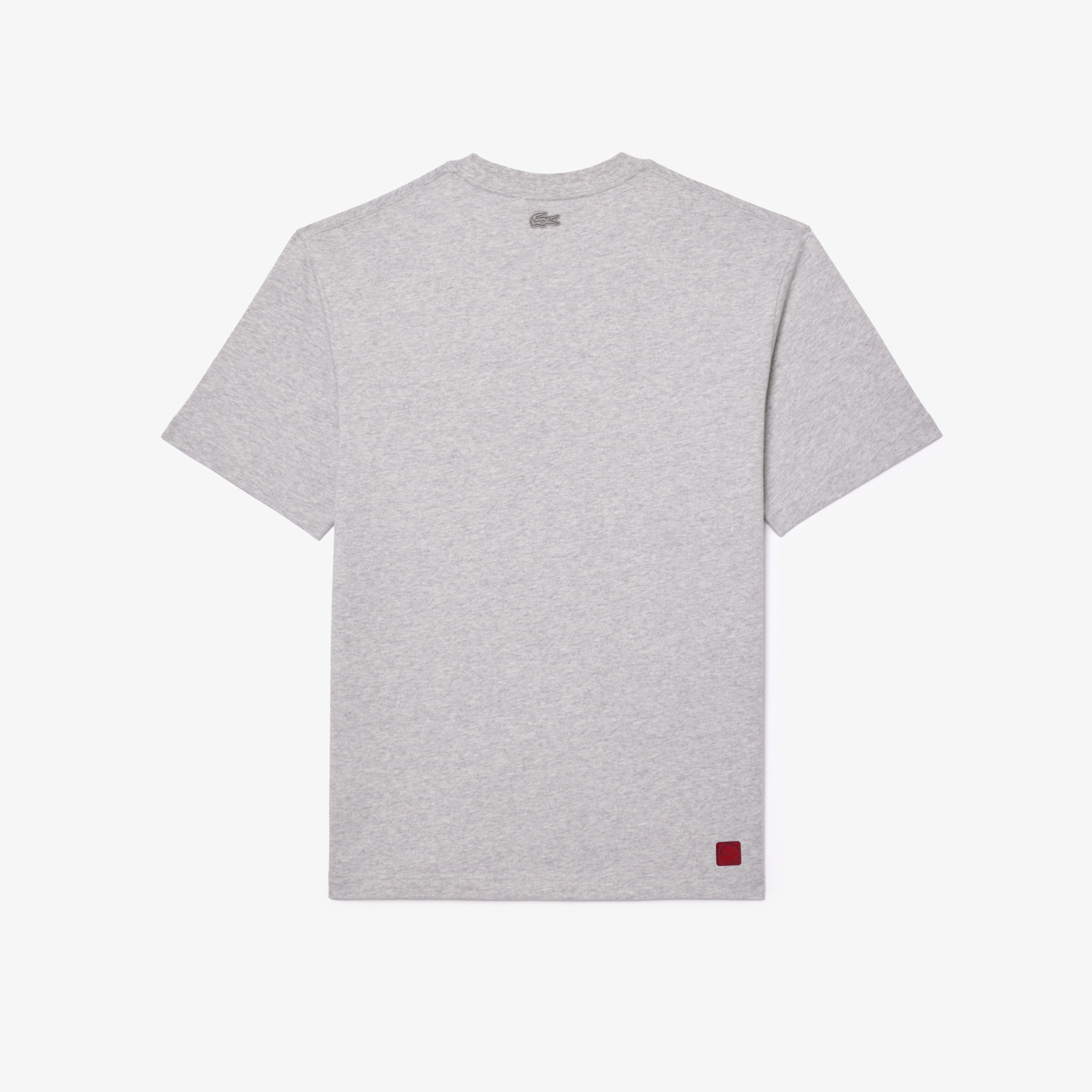 CLOT Unisex Classic Fit Bisiklet Yaka Baskılı Gri T-Shirt