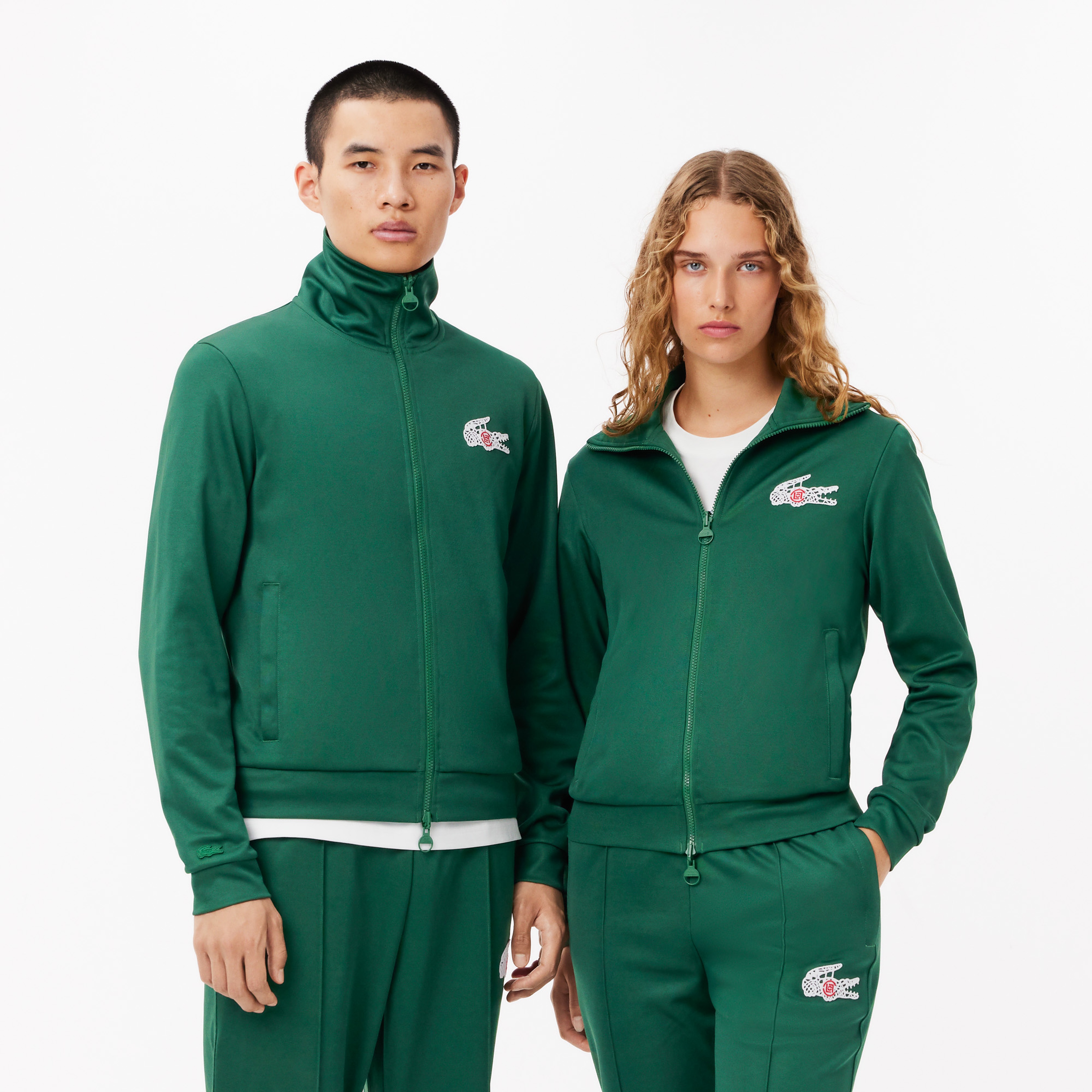 CLOT Unisex Regular Fit Fermuarlı Yeşil Sweatshirt