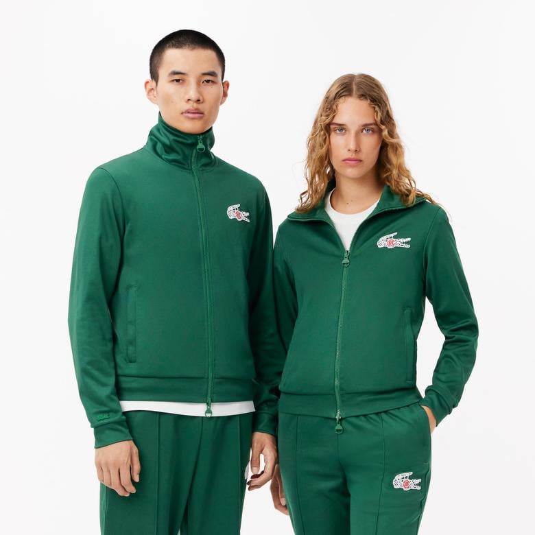 CLOT Unisex Regular Fit Fermuarlı Yeşil Sweatshirt