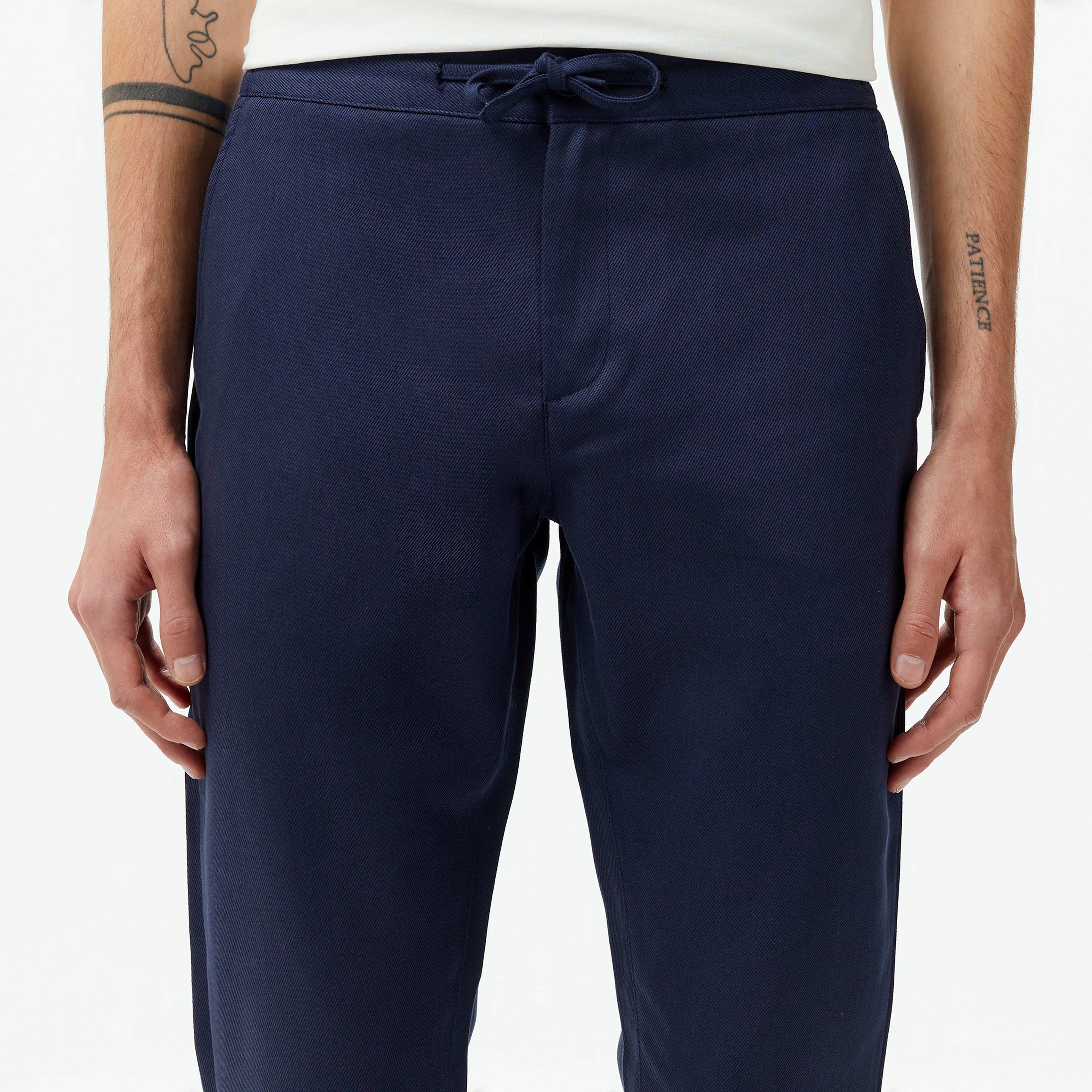 Erkek Straight Fit Chino Lacivert Pantolon