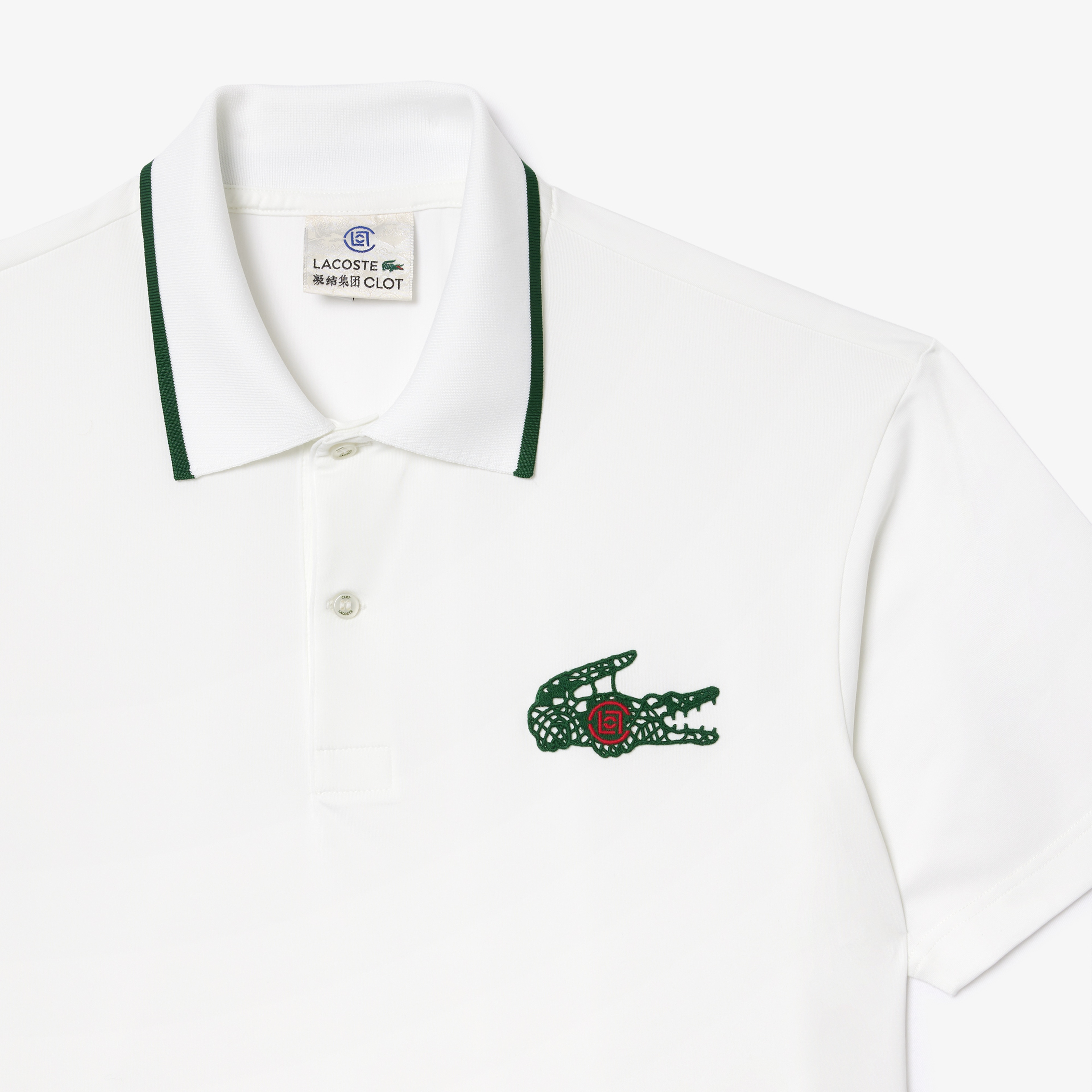 CLOT Unisex Relaxed Fit Beyaz Polo