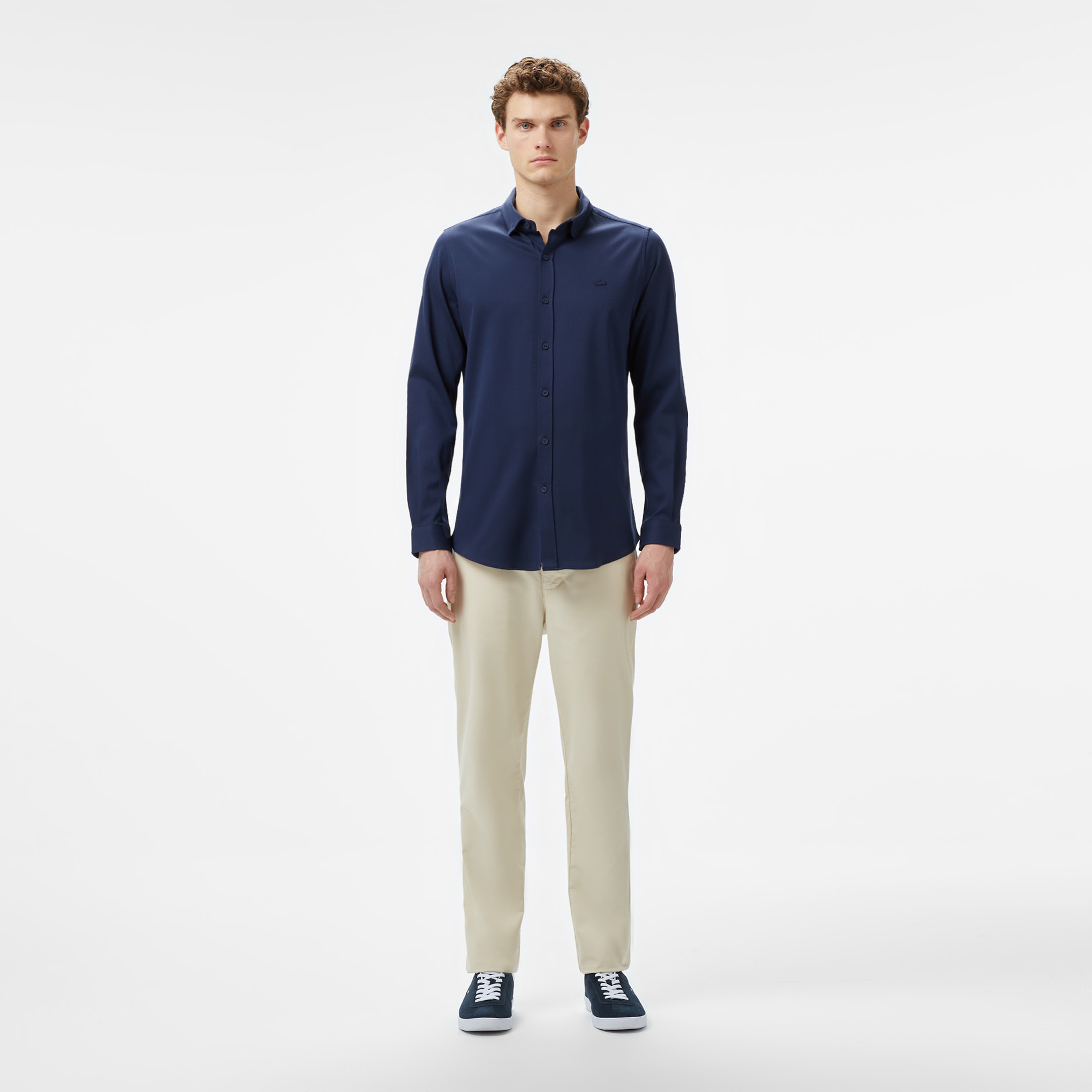 Erkek Slim Fit Lacivert Gömlek