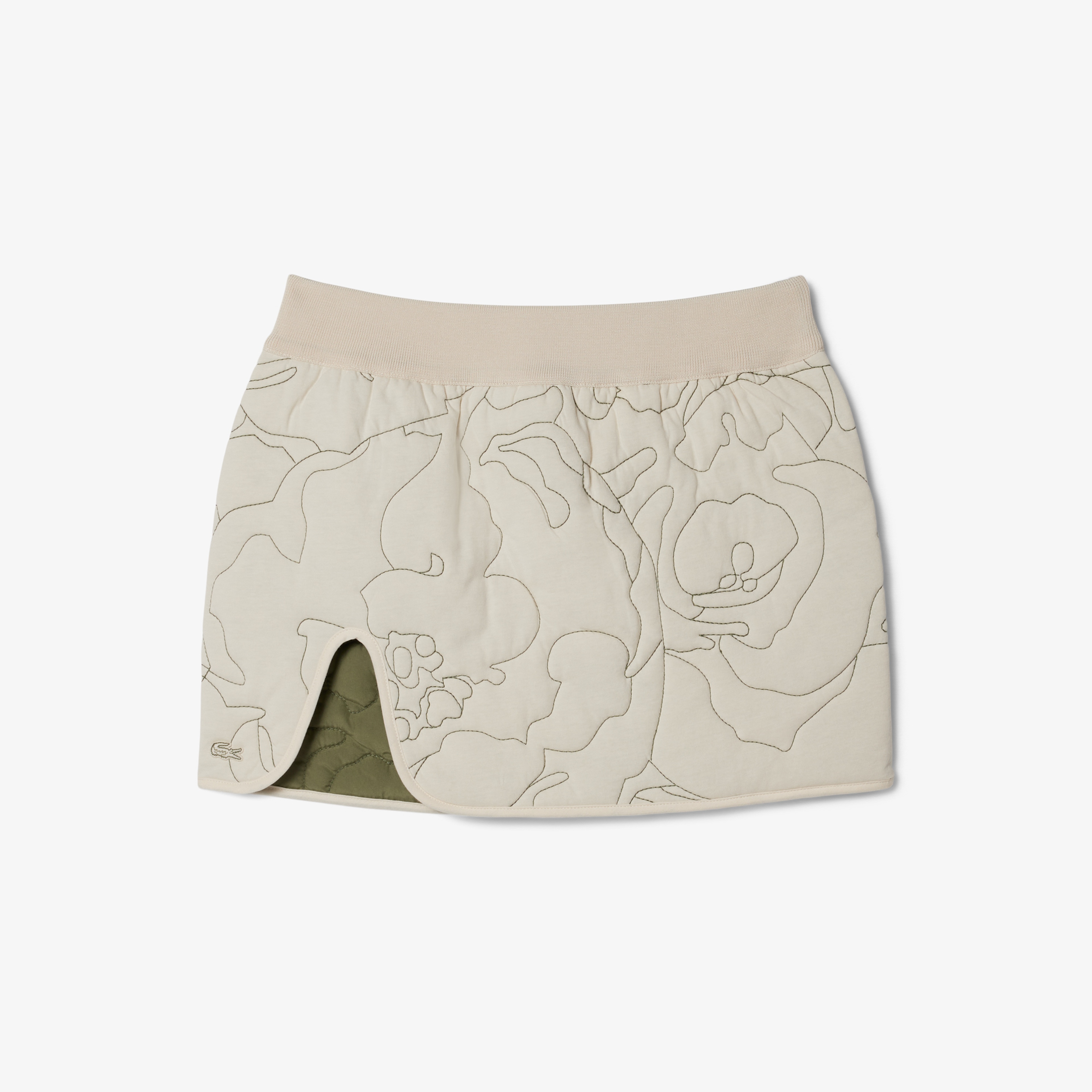 Kadın Çift Taraflı Desenli Krem Etek