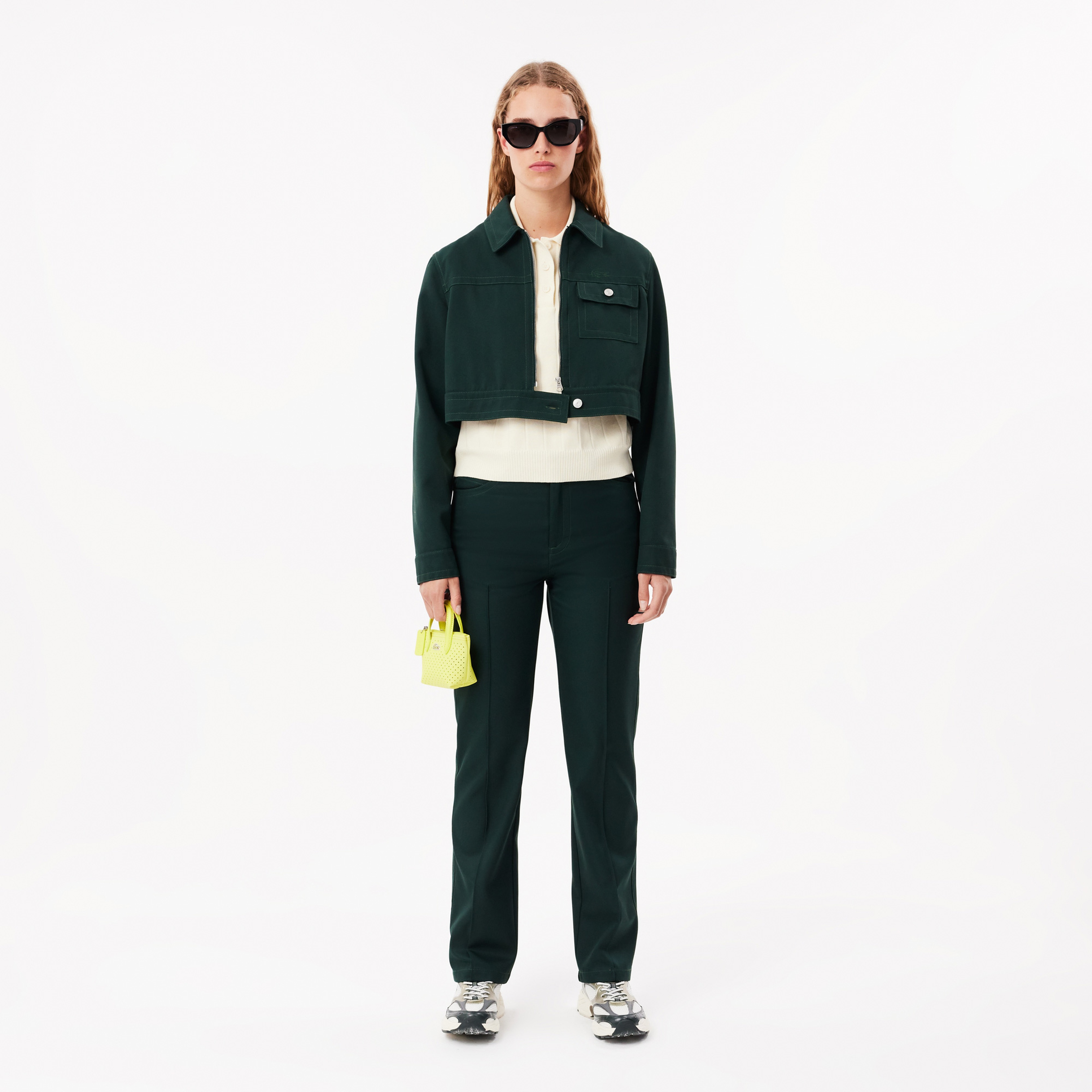 Kadın Straight Fit Koyu Yeşil Pantolon