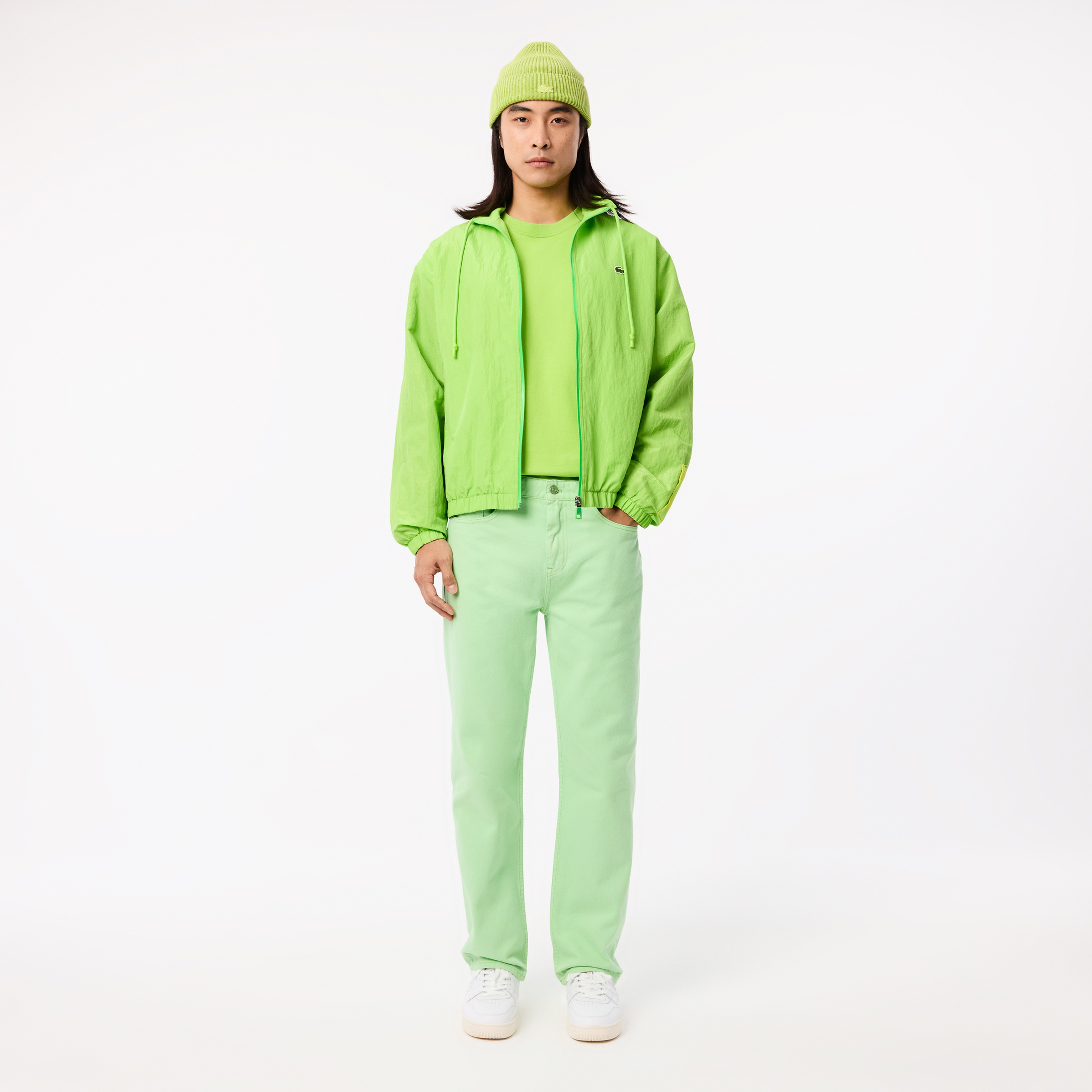 Erkek Straight Fit Denim Yeşil Pantolon