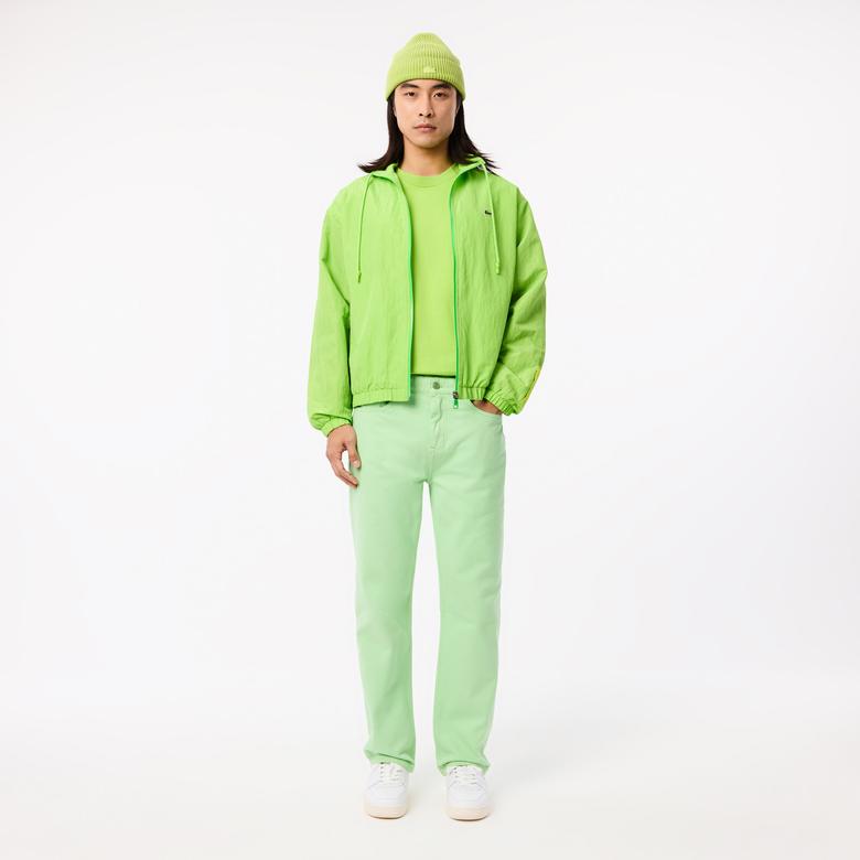 Erkek Straight Fit Denim Yeşil Pantolon