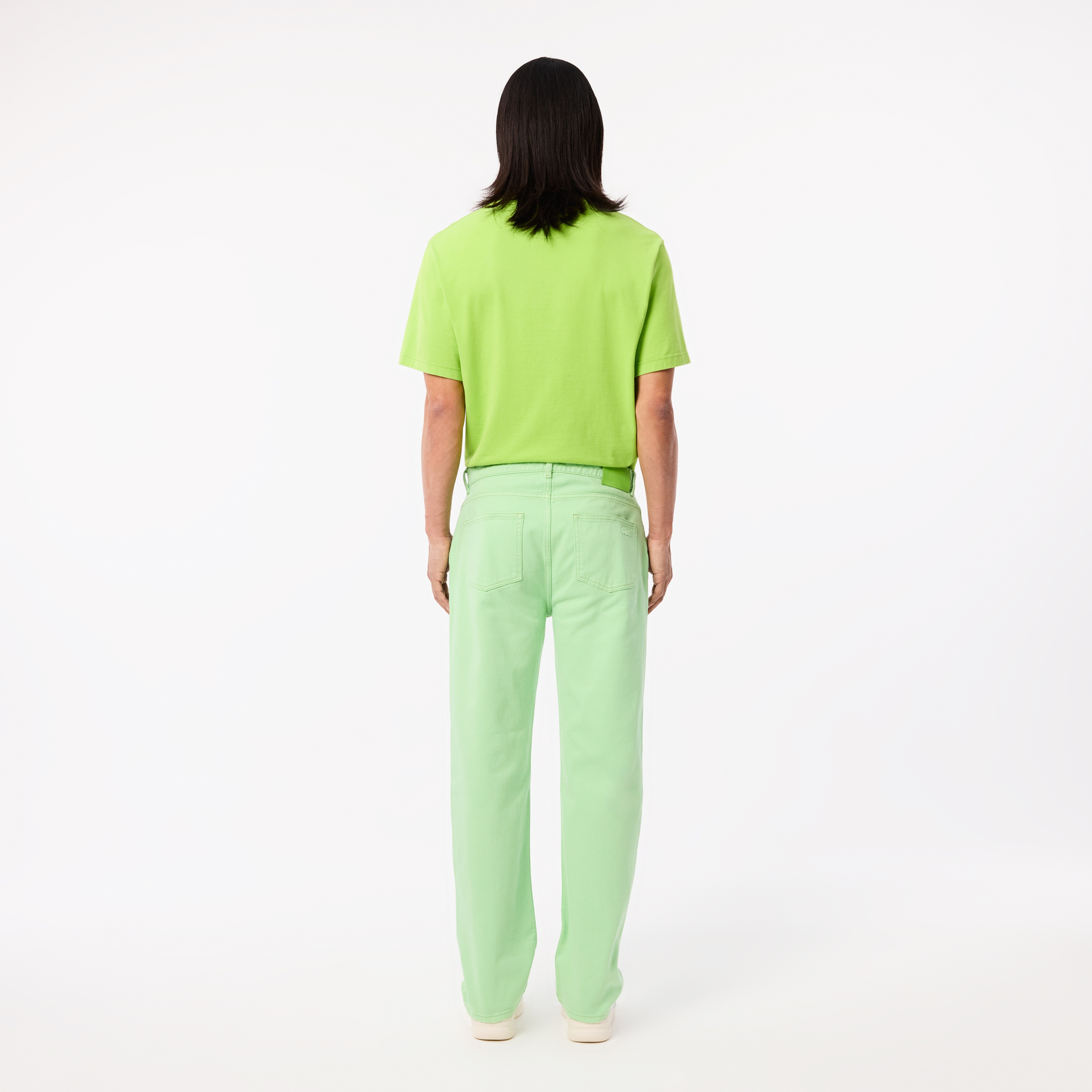 Erkek Straight Fit Denim Yeşil Pantolon