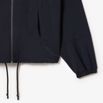 Kadın Relaxed Fit Kapüşonlu Lacivert Yağmurluk