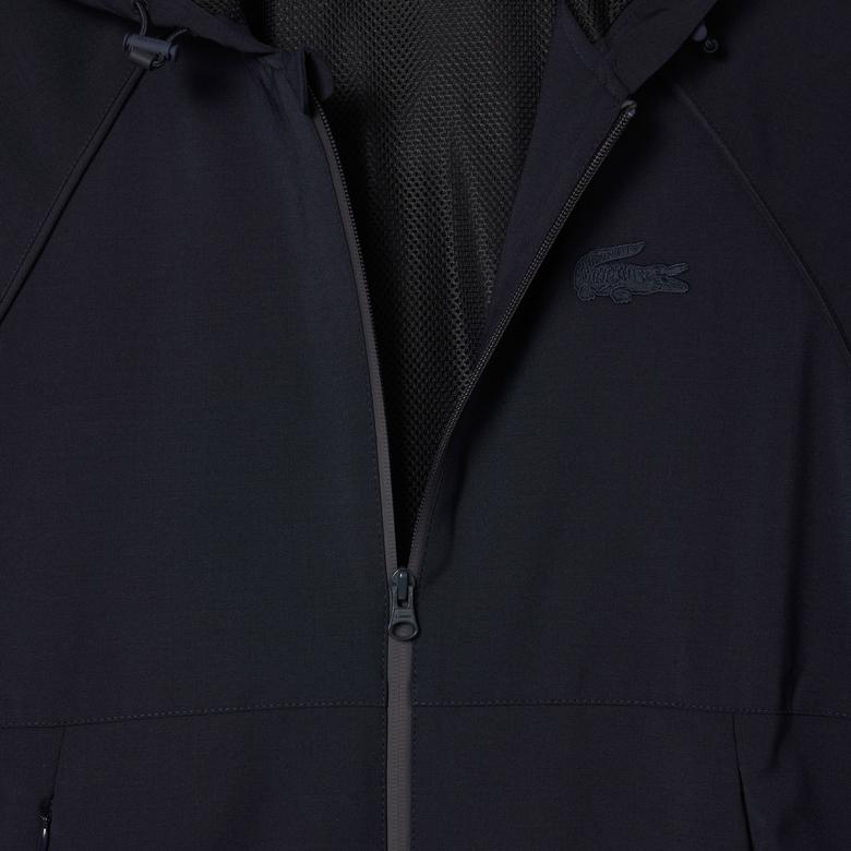 Kadın Relaxed Fit Kapüşonlu Lacivert Yağmurluk