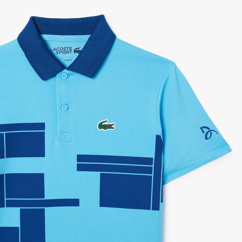 Tenis X Novak Djokovic Erkek Çocuk Baskılı Mavi Polo