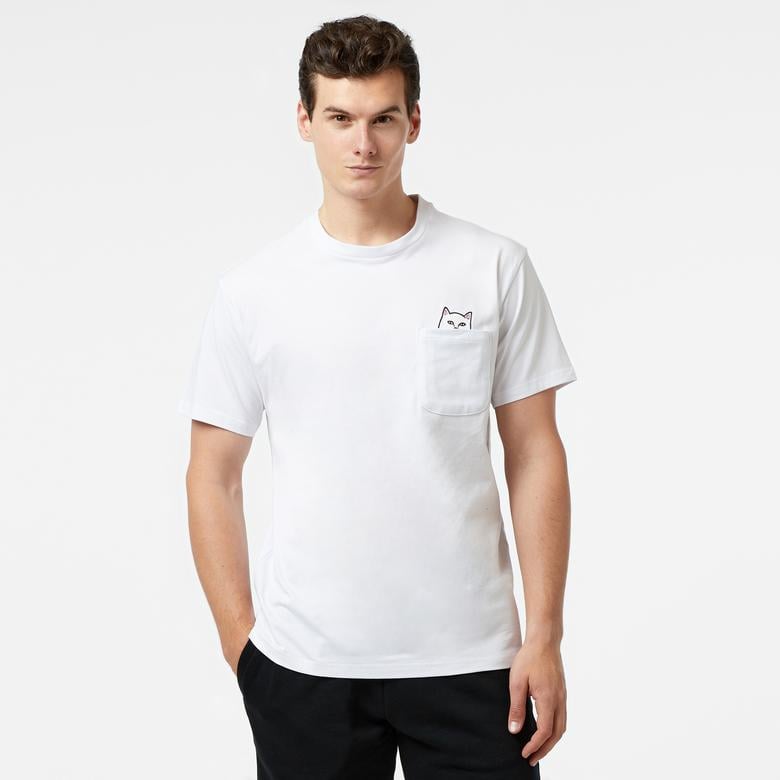 Ripndip Lord Nermal Pocket Erkek Beyaz T-Shirt