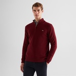 GANT Erkek Bordo Regular Fit Yarım Fermuarlı Yün Kazak