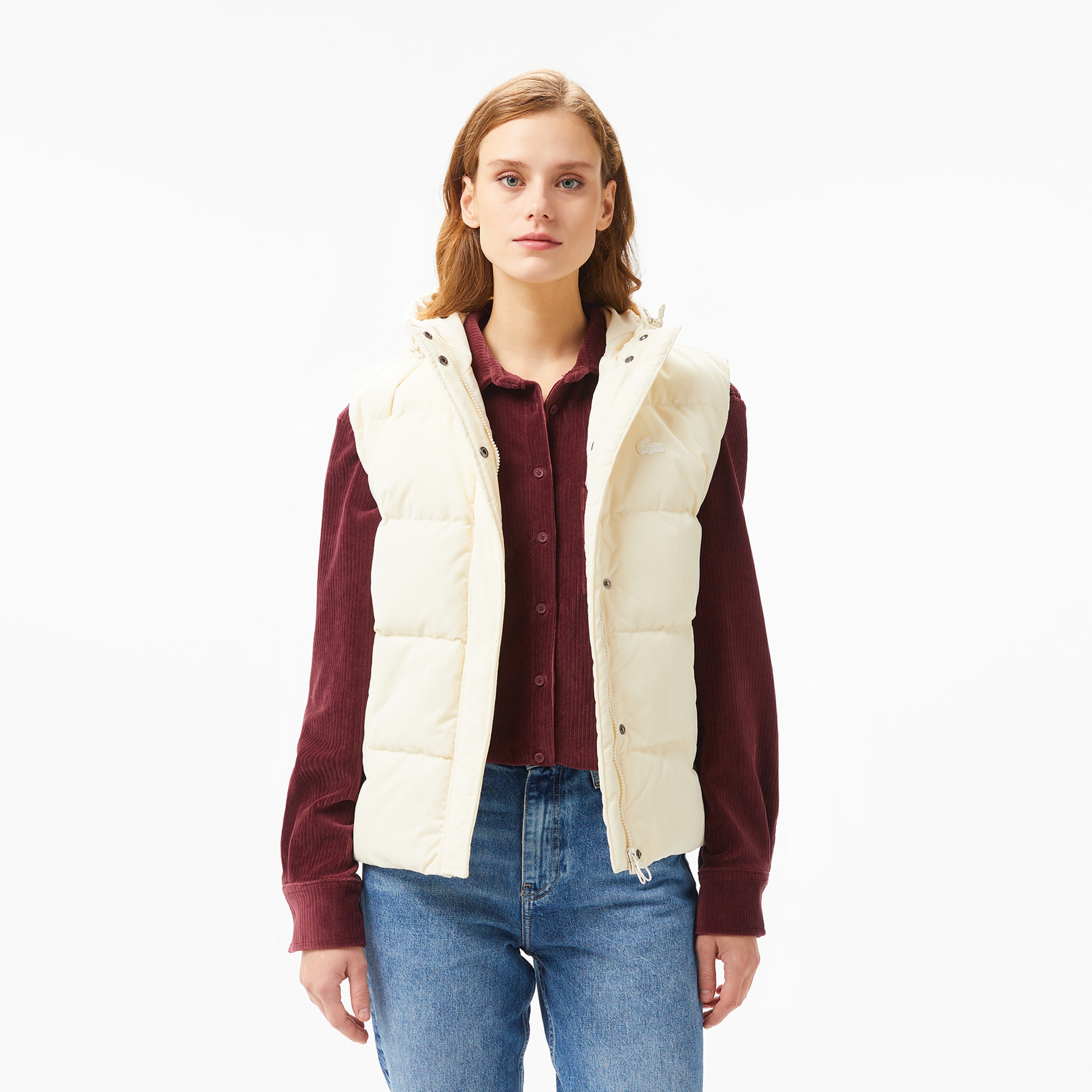 Lacoste Kadın Beyaz Yelek