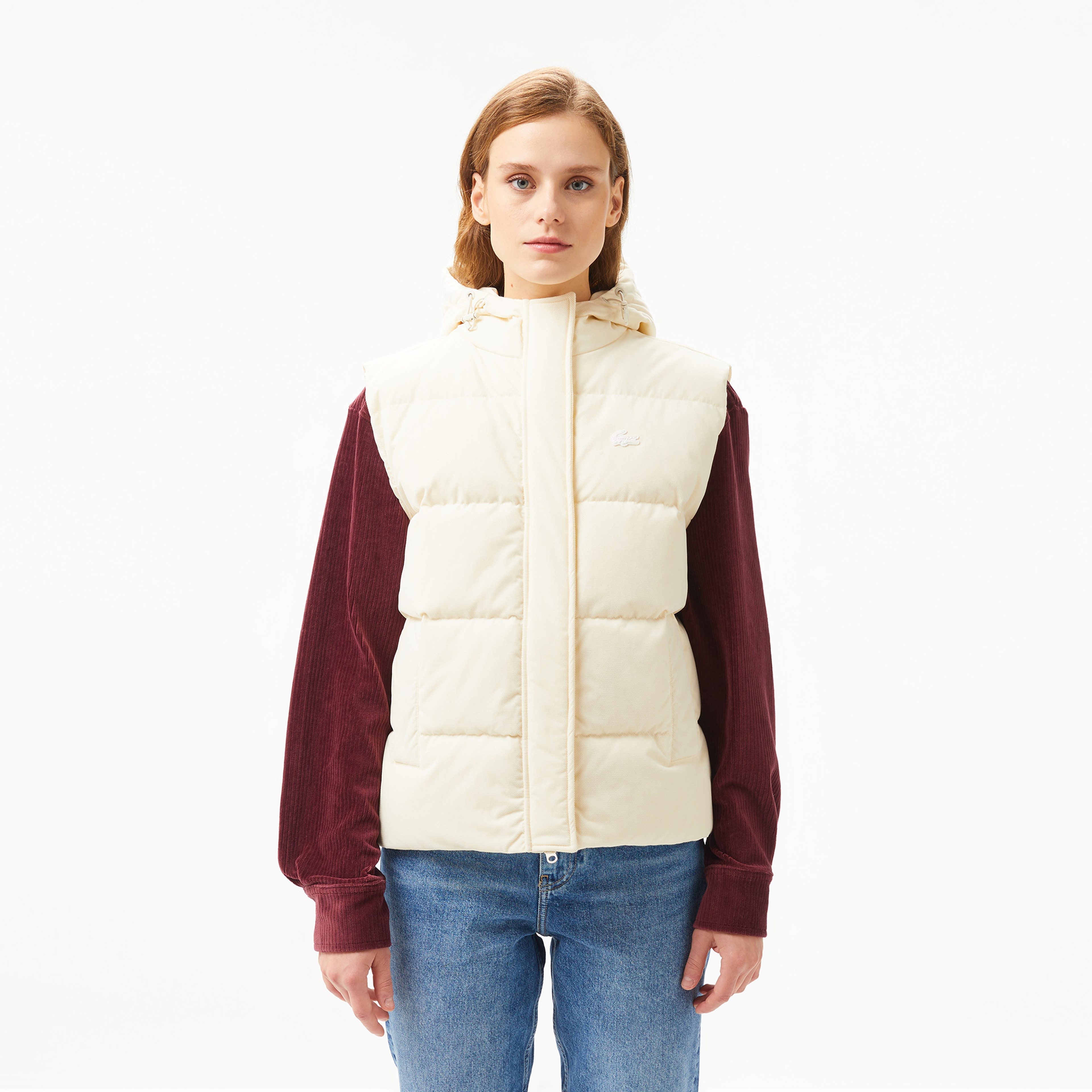 Lacoste Kadın Beyaz Yelek