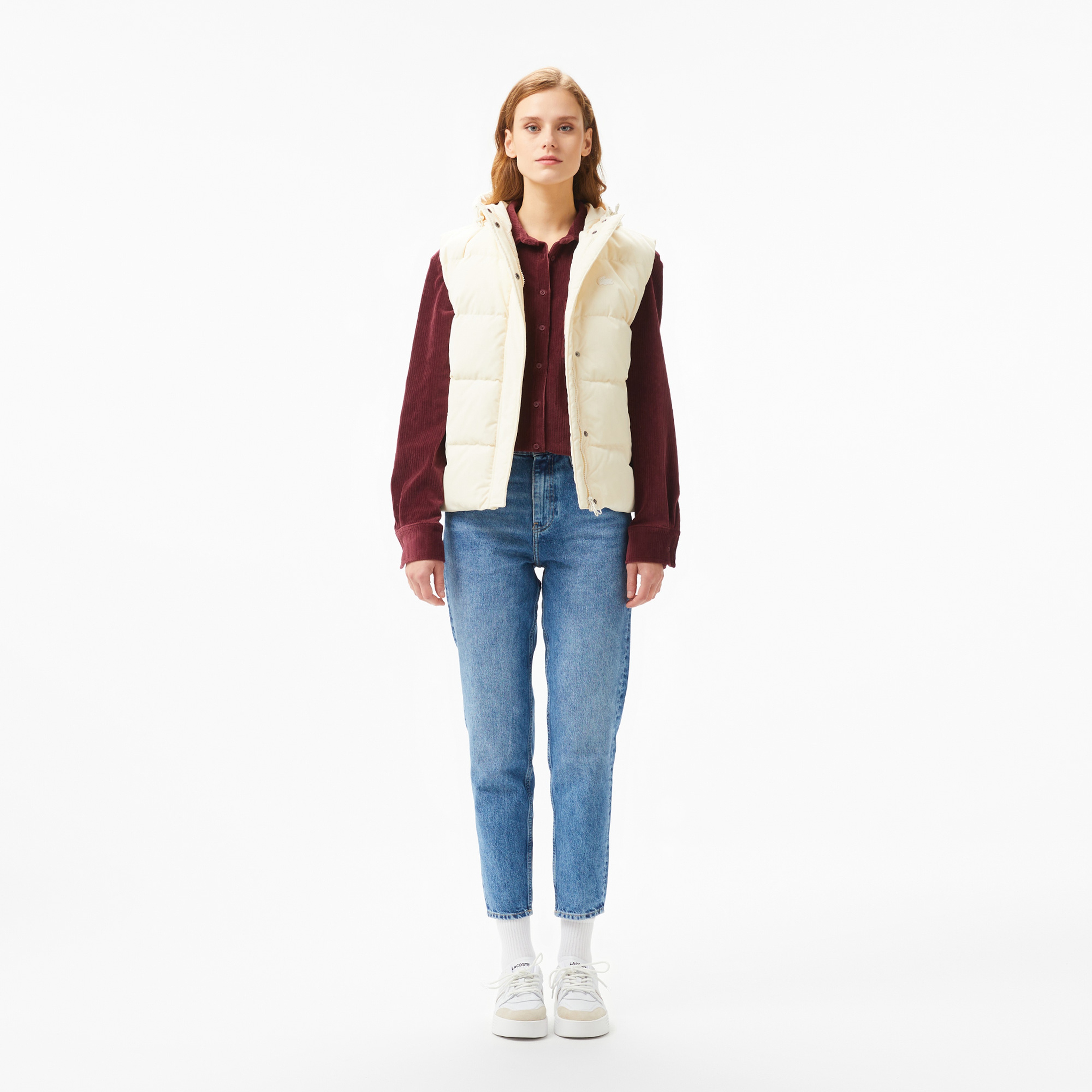 Lacoste Kadın Beyaz Yelek