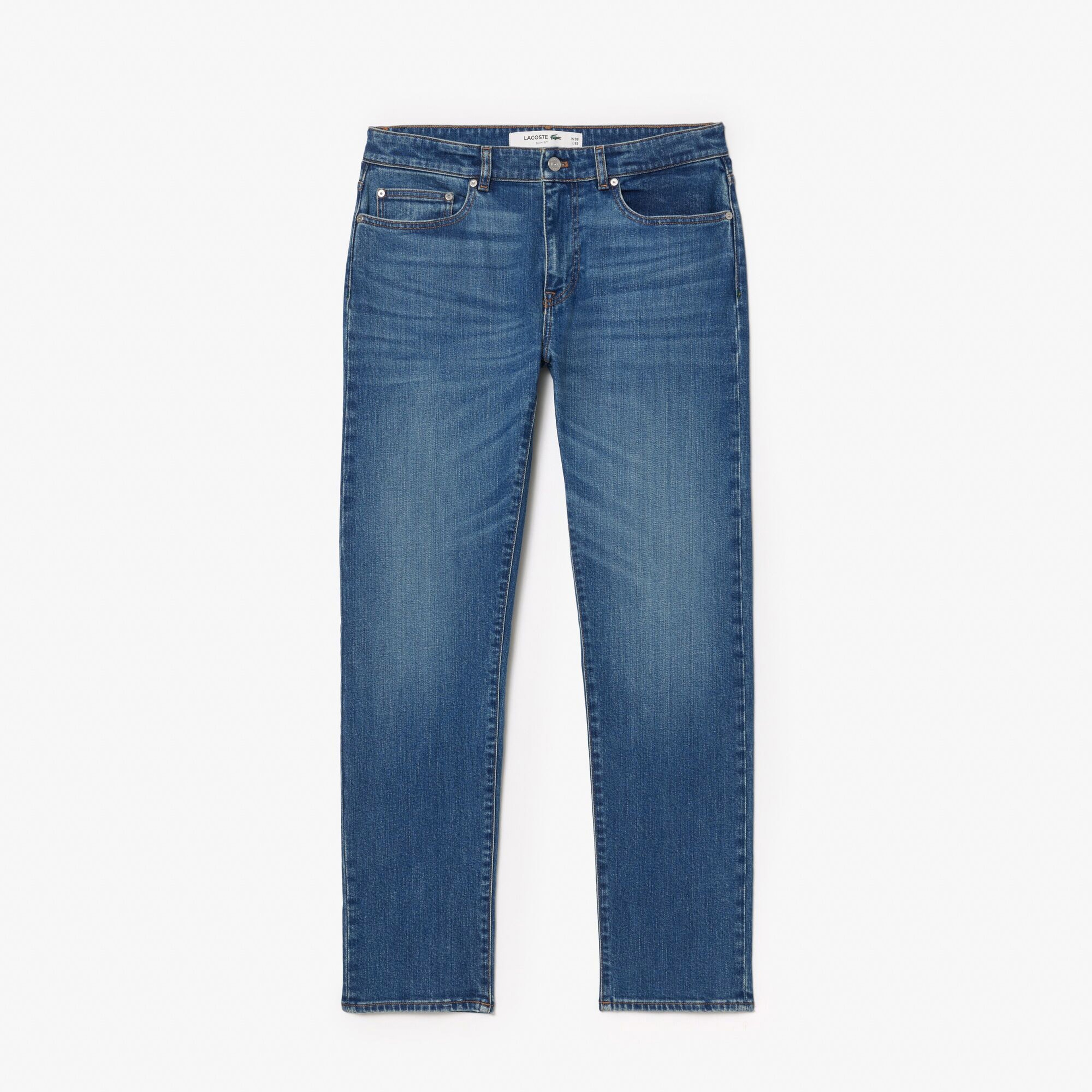 Lacoste Slim Fit Erkek Mavi Jean Pantolon