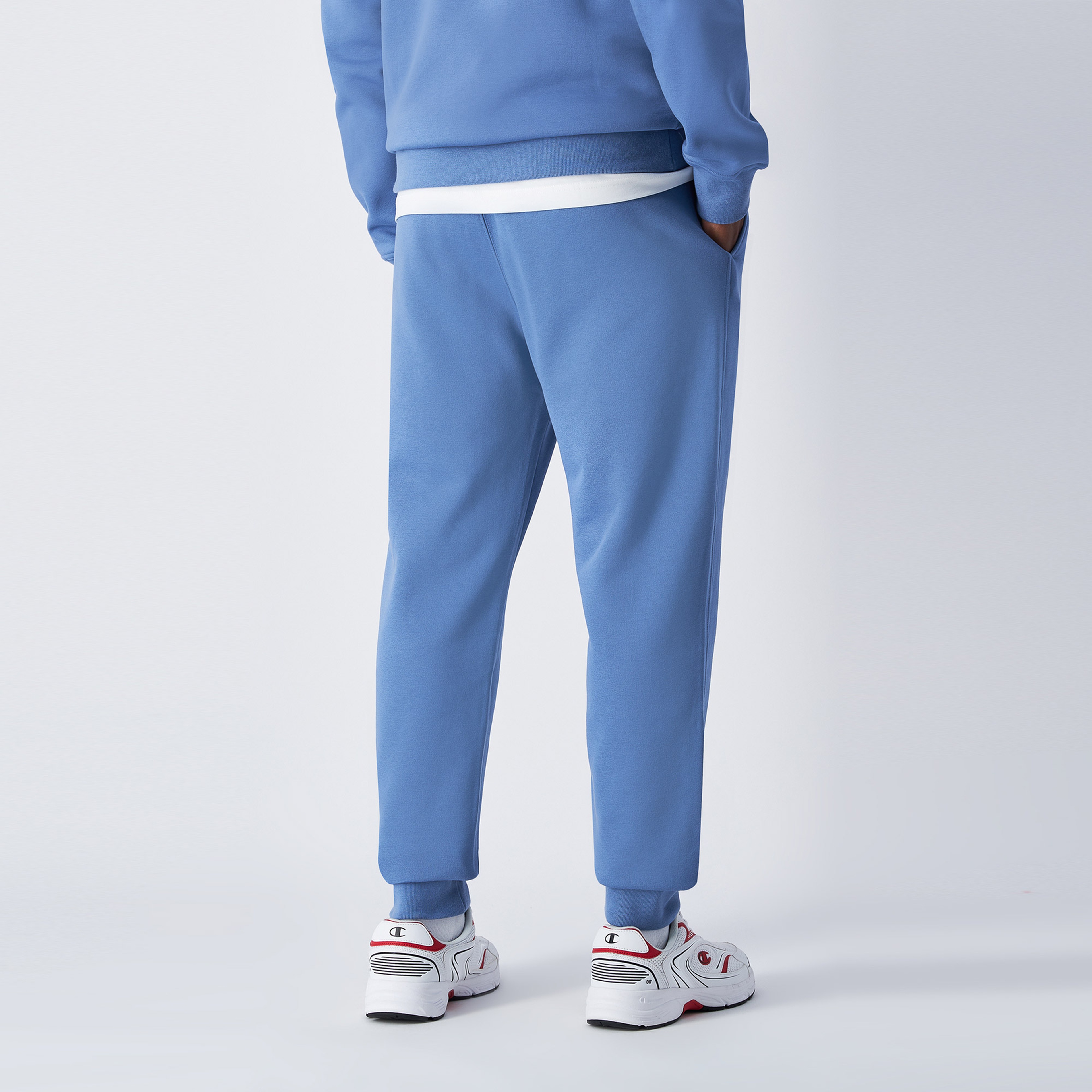 Champion Fleece Big Logo Jogger Erkek Mavi Eşofman Altı
