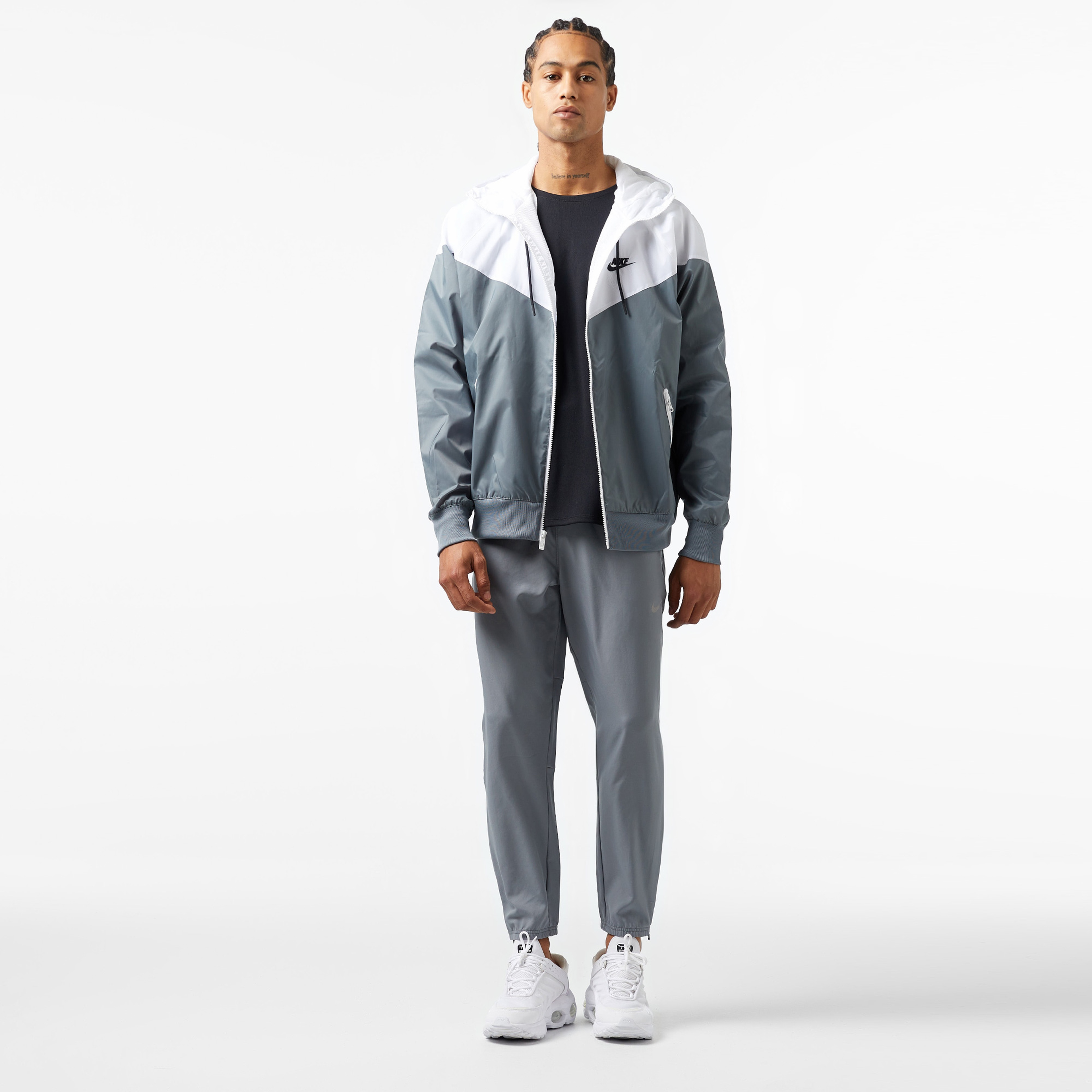 Nike Essentials Windrunner Erkek Gri Mont