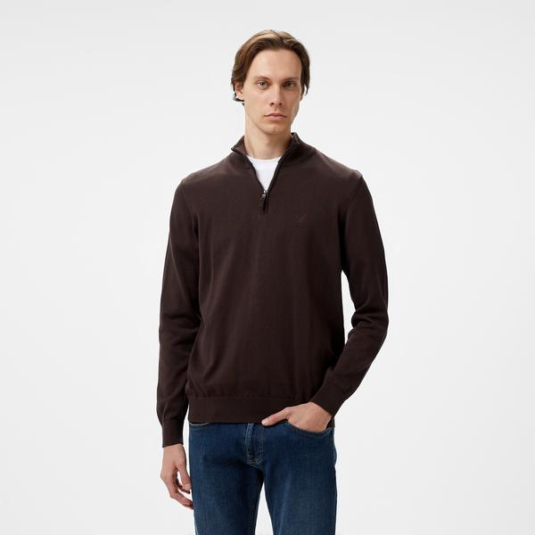 Nautica Erkek Kahverengi Regular Fit Kazak