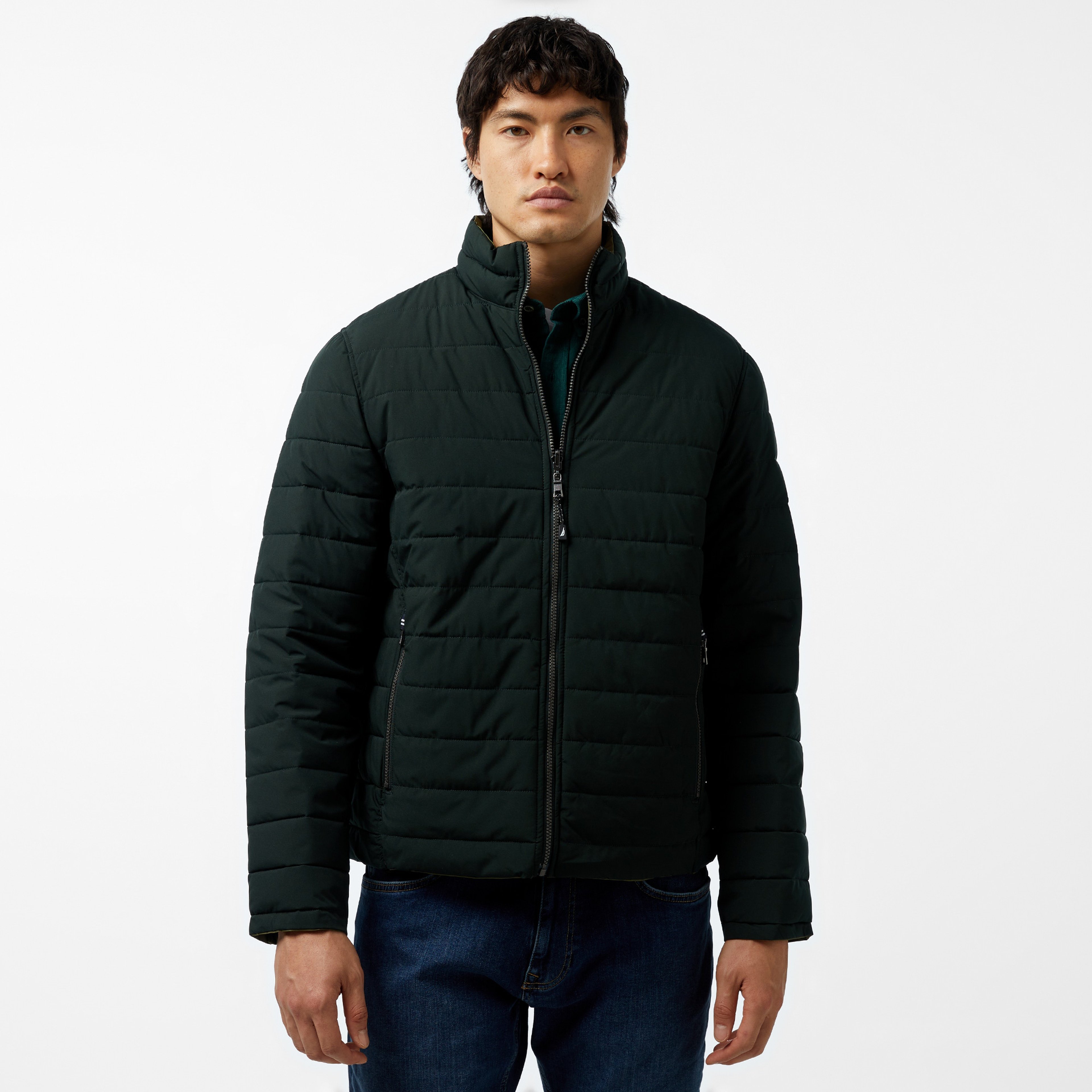 Nautica Erkek Yeşil Çift Taraflı Mont