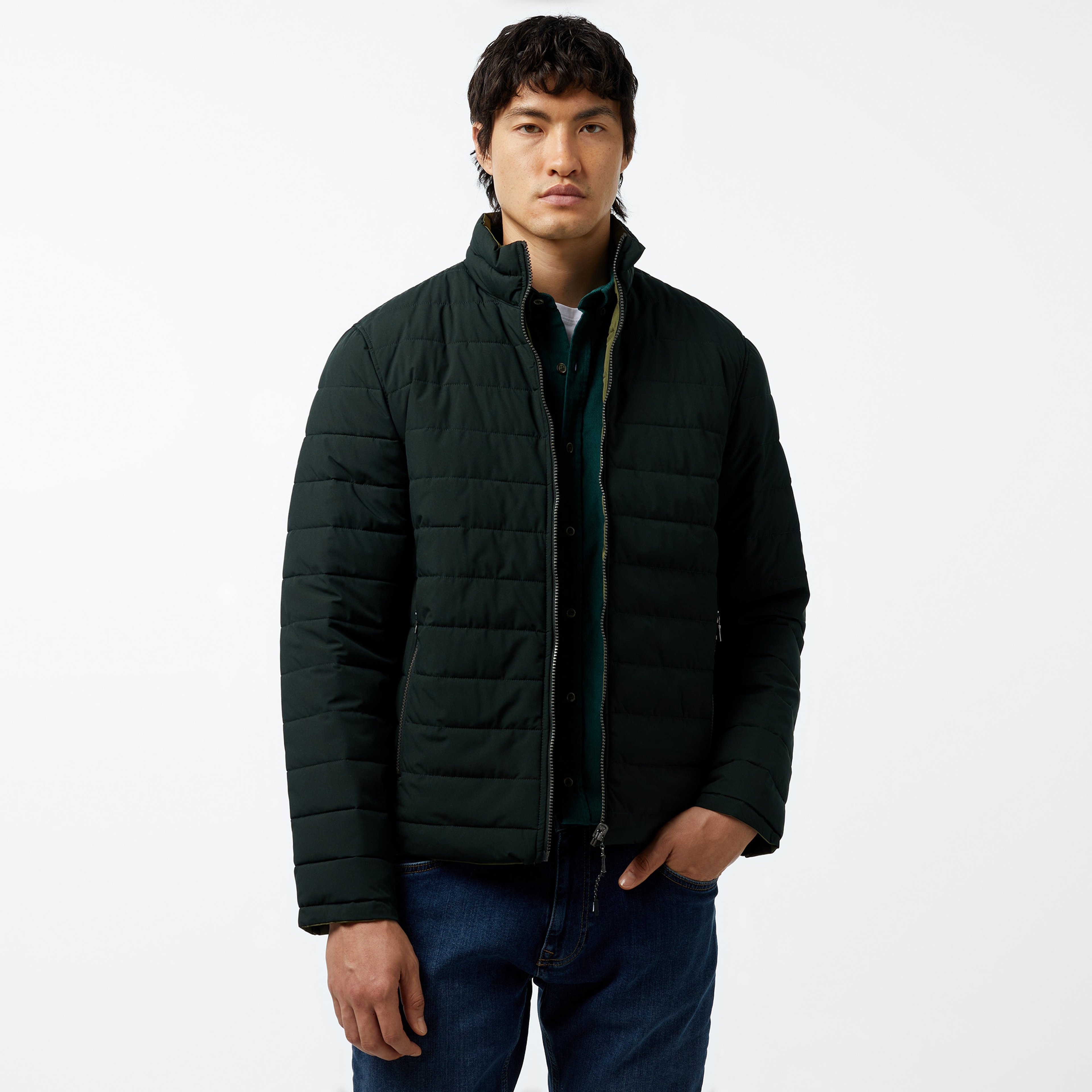 Nautica Erkek Yeşil Çift Taraflı Mont