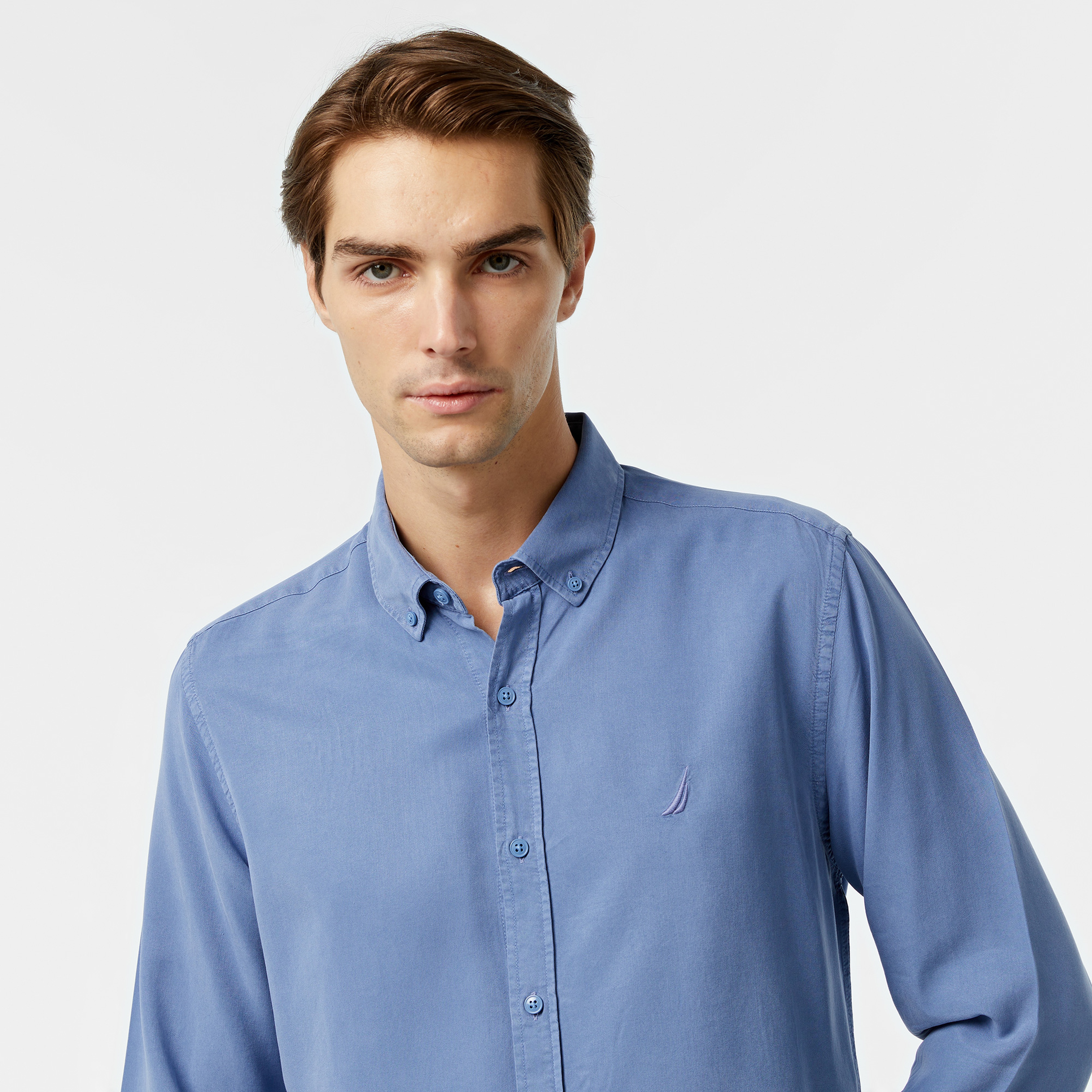 Nautica Erkek Mavi Classic Fit Gömlek