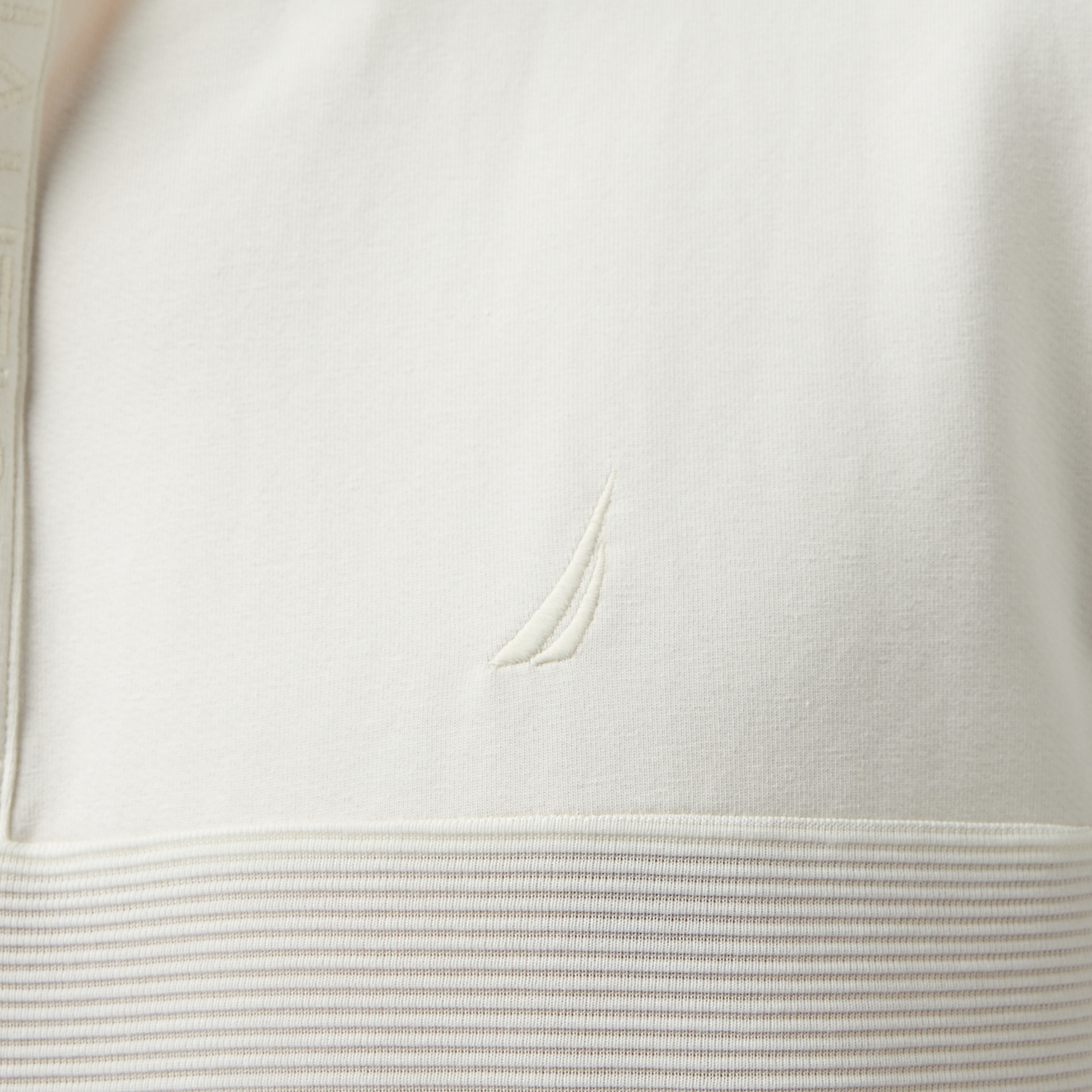 Nautica Erkek Kırık Beyaz Uzun Kollu Polo Yaka T-Shirt