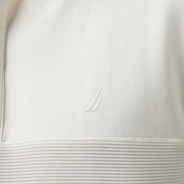 Nautica Erkek Kırık Beyaz Uzun Kollu Polo Yaka T-Shirt
