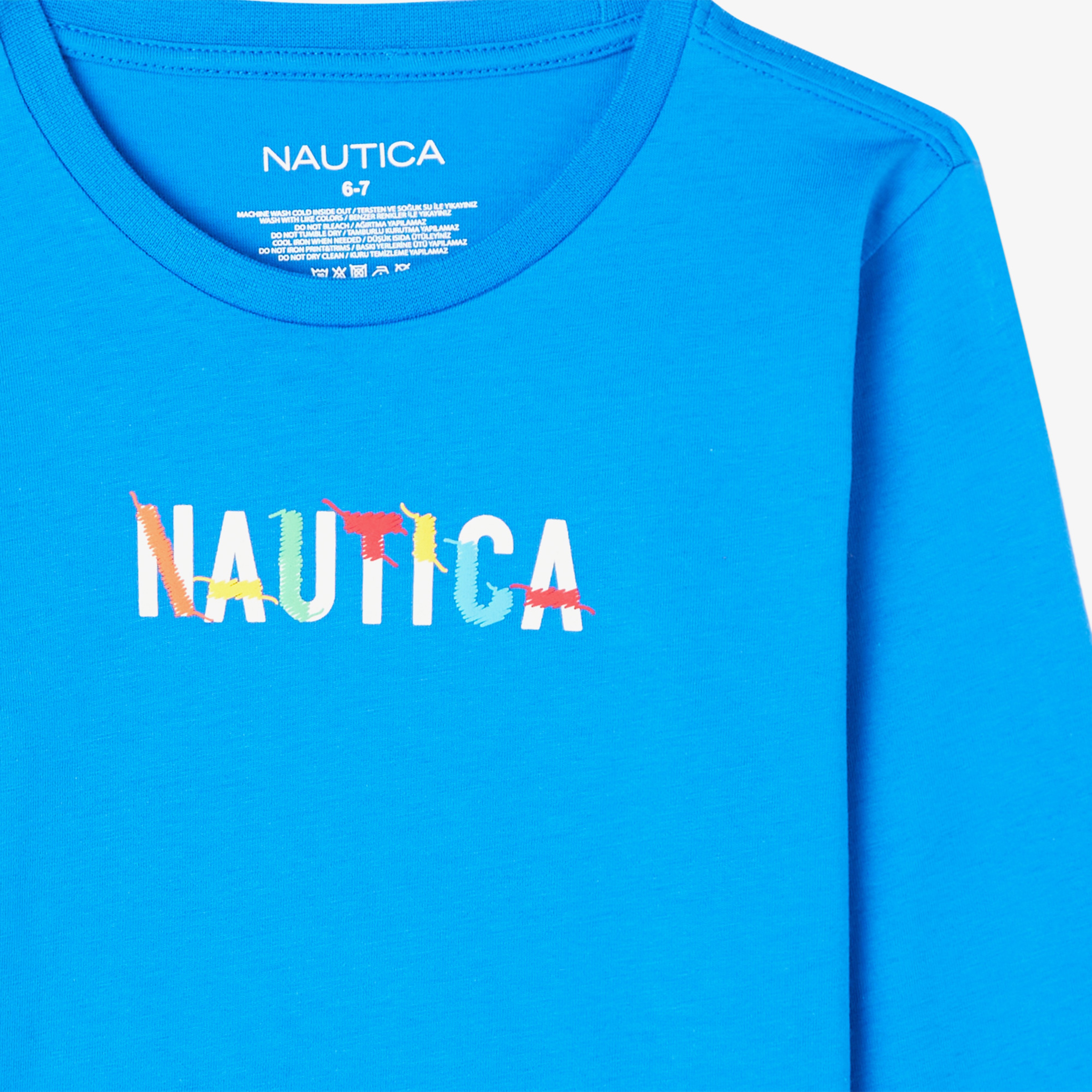 Nautica Erkek Çocuk Mavi Uzun Kollu T-Shirt